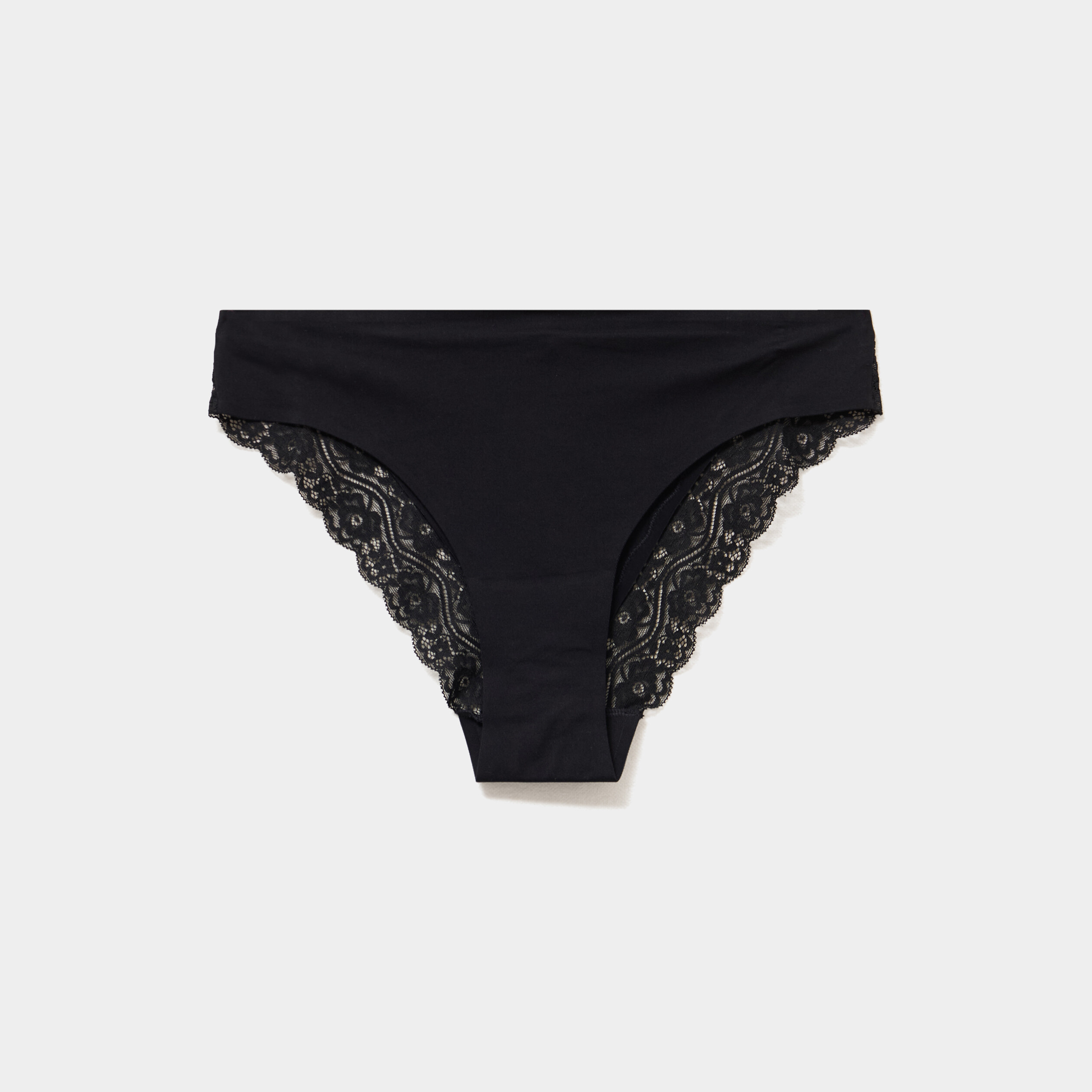 Culotte invisible &agrave; dentelle noir femme