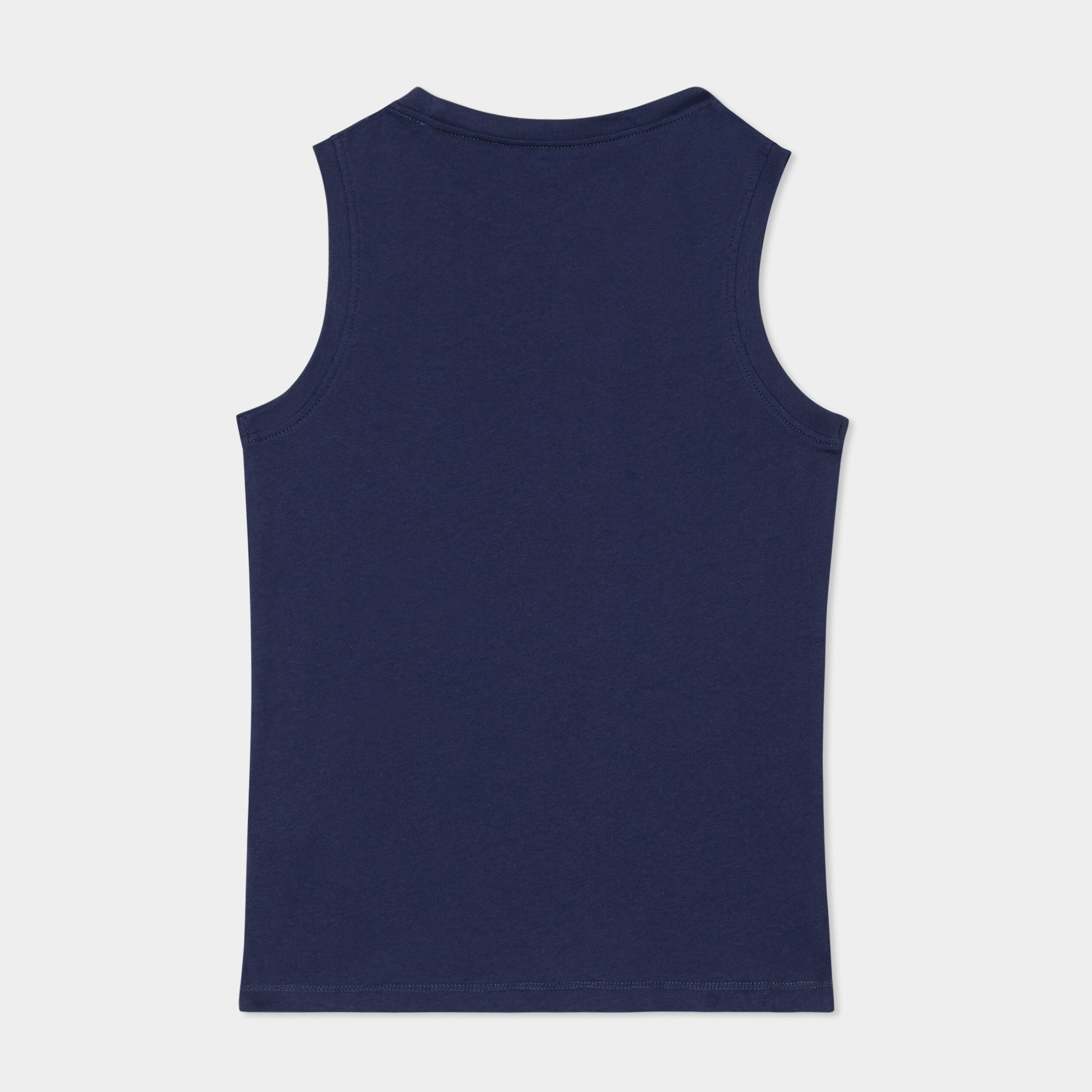 Ensemble débardeur et short coton bleu marine garçon