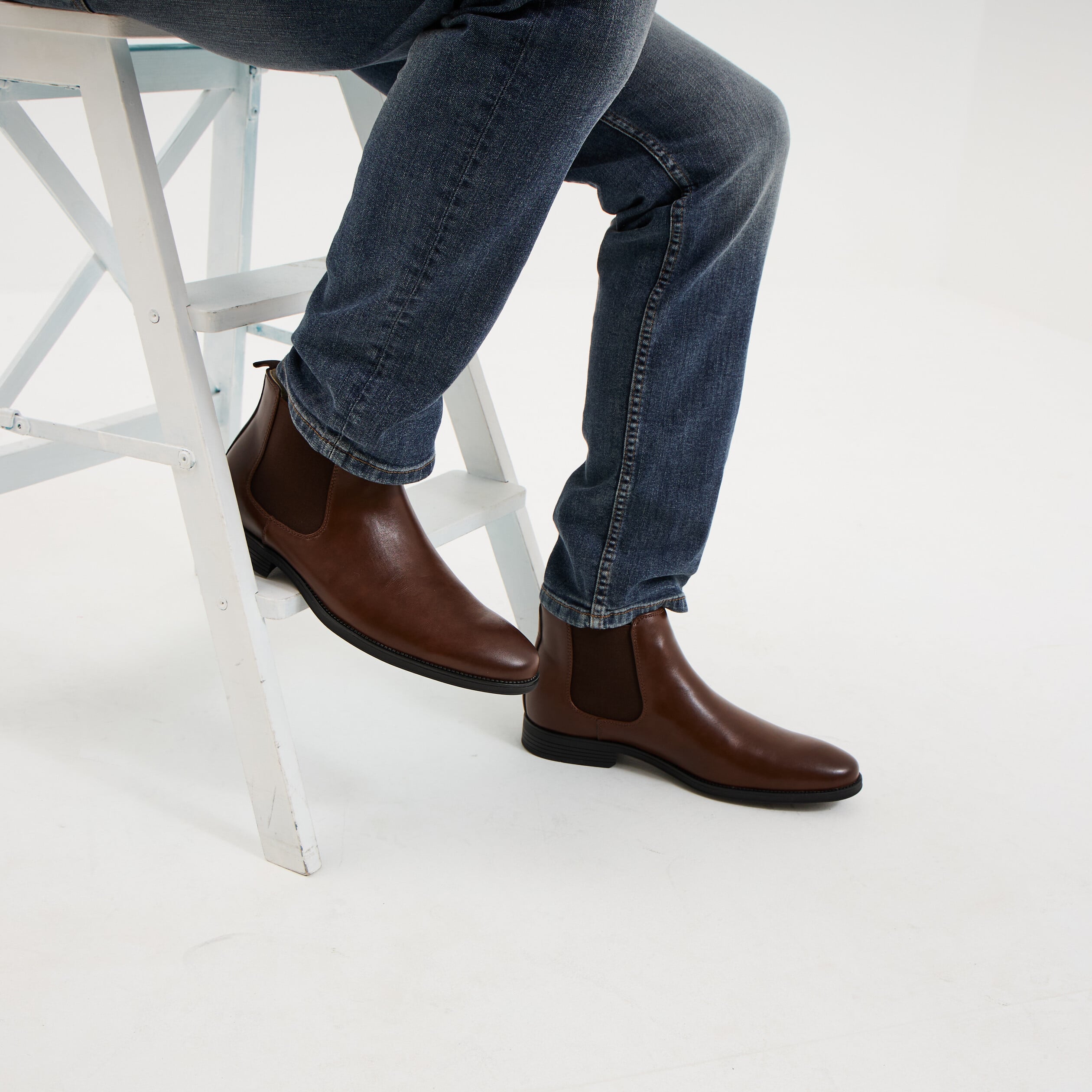 Bottines chelsea marron homme