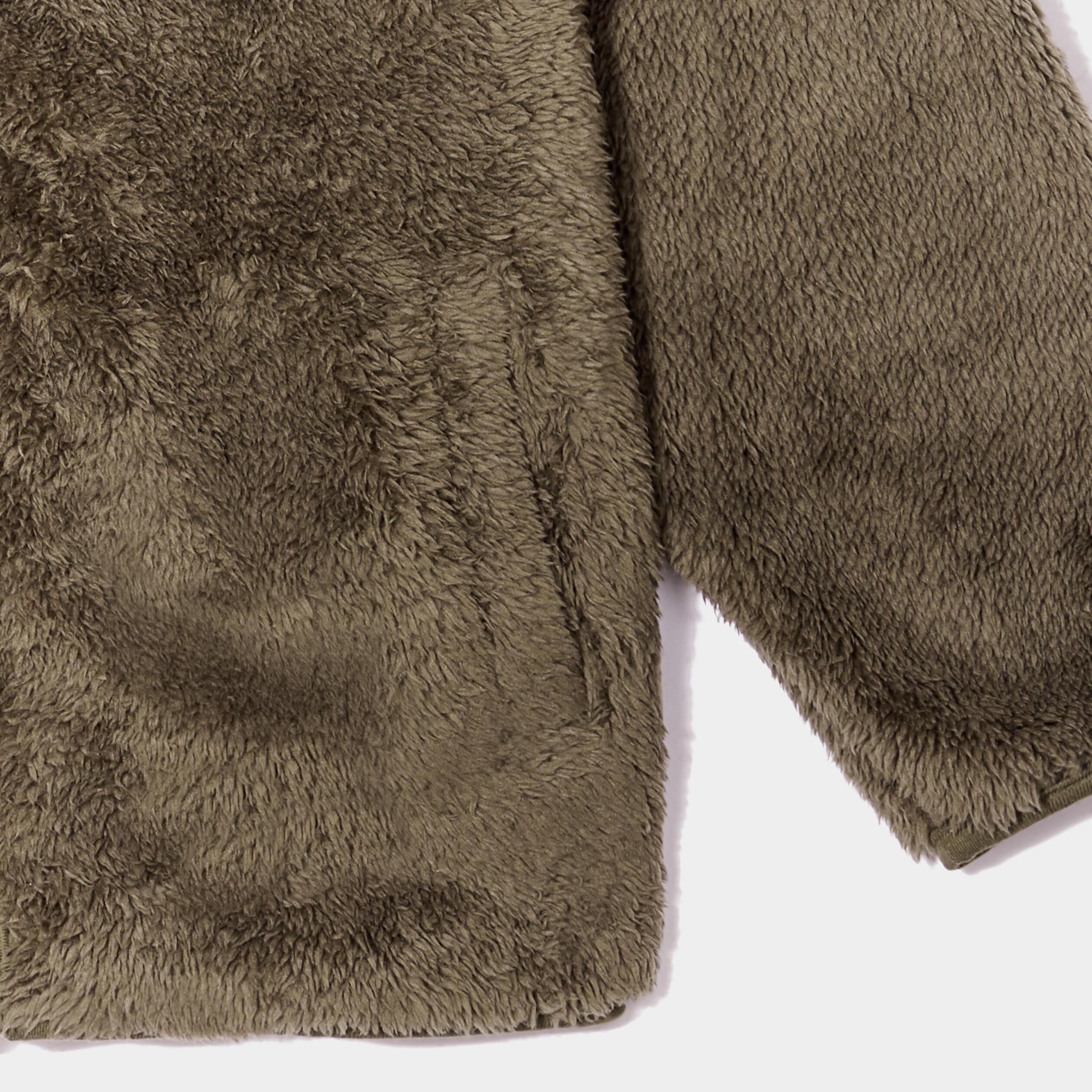 Gilet fausse fourrure col camionneur vert kaki garçon