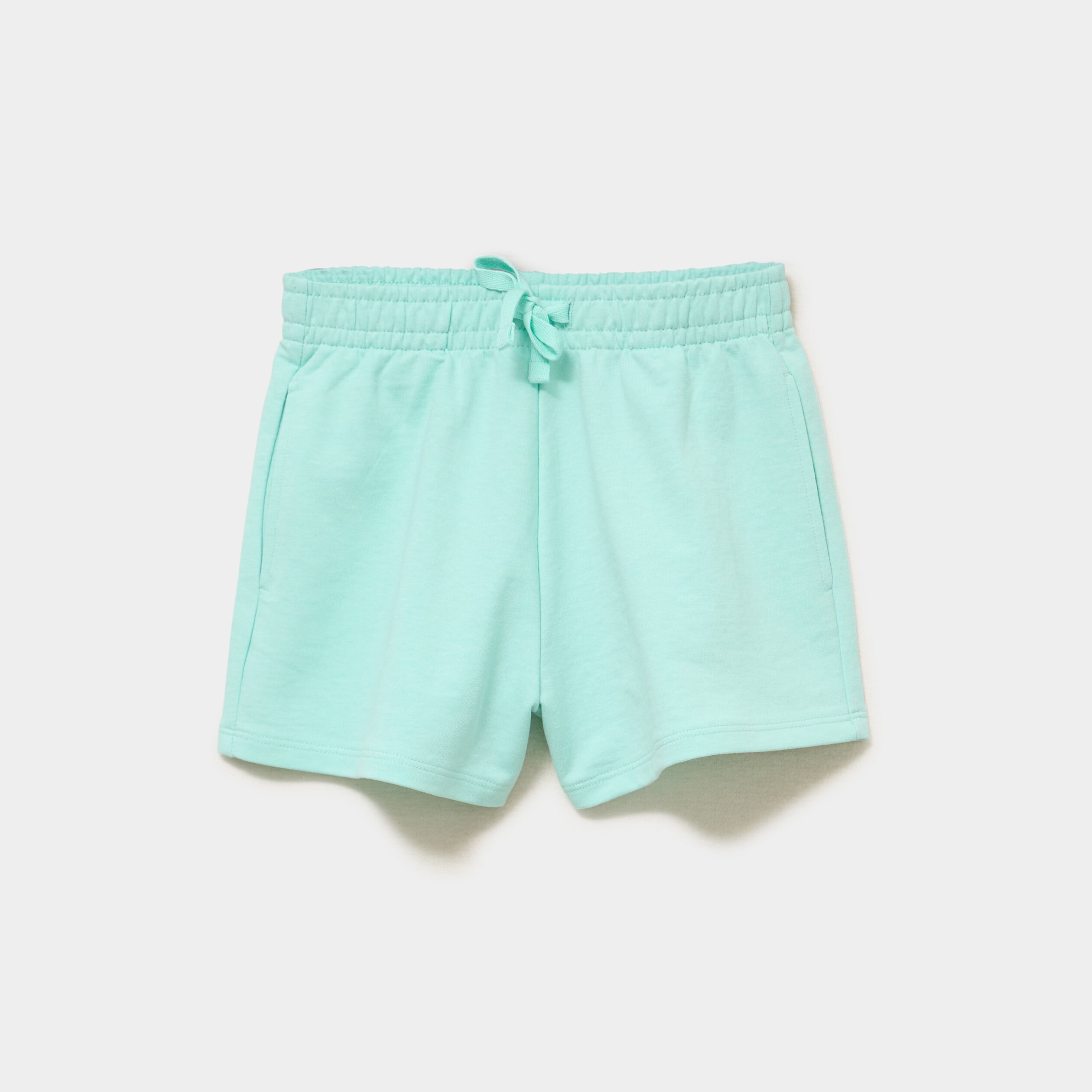 Short molletonn&eacute; taille &eacute;lastiqu&eacute;e vert clair fille