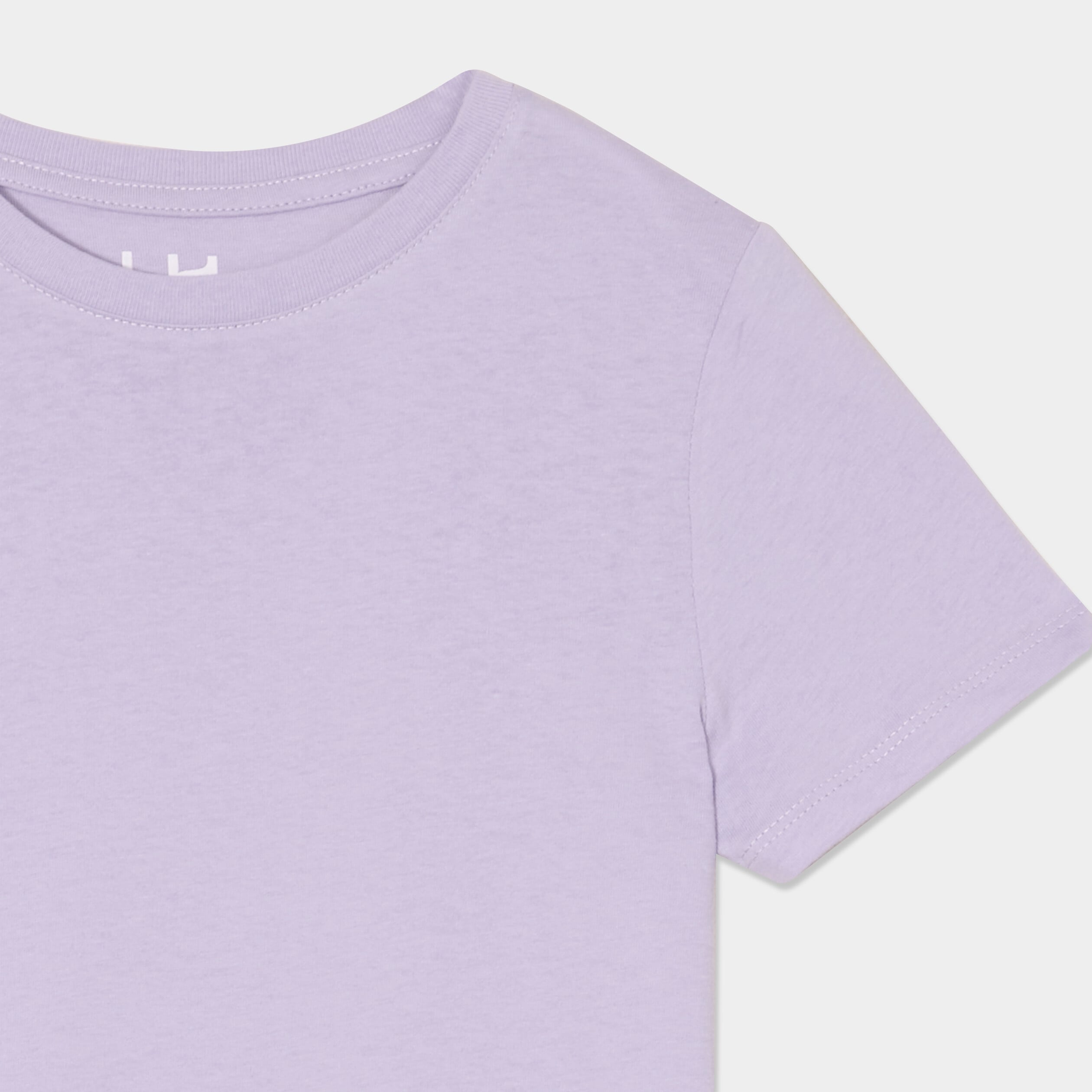 T-shirt en coton manches courtes mauve gar&ccedil;on