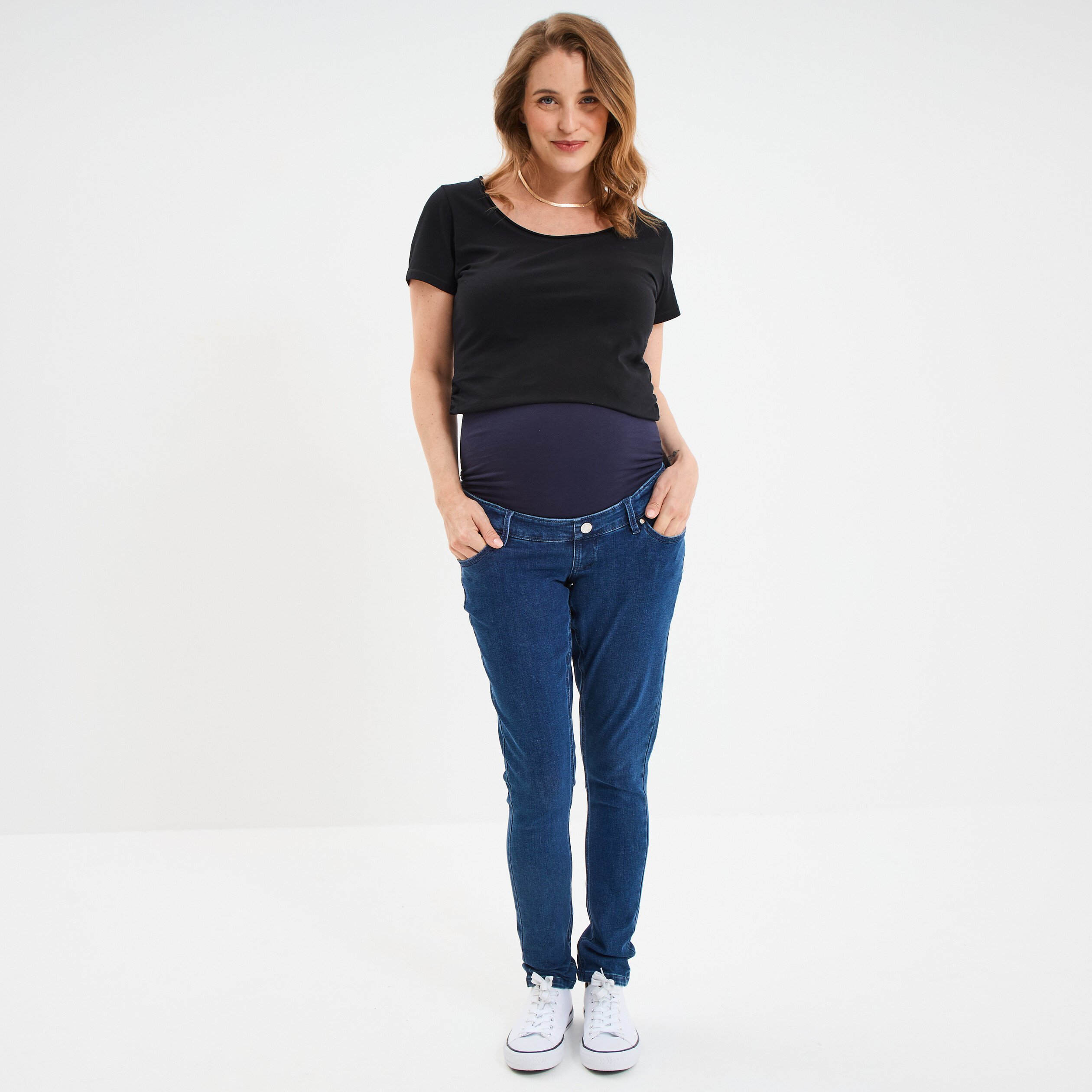 jeans grossesse skinny avec bandeau denim stone femmemater Jeans grossesse skinny avec bandeau denim stone femme maternité