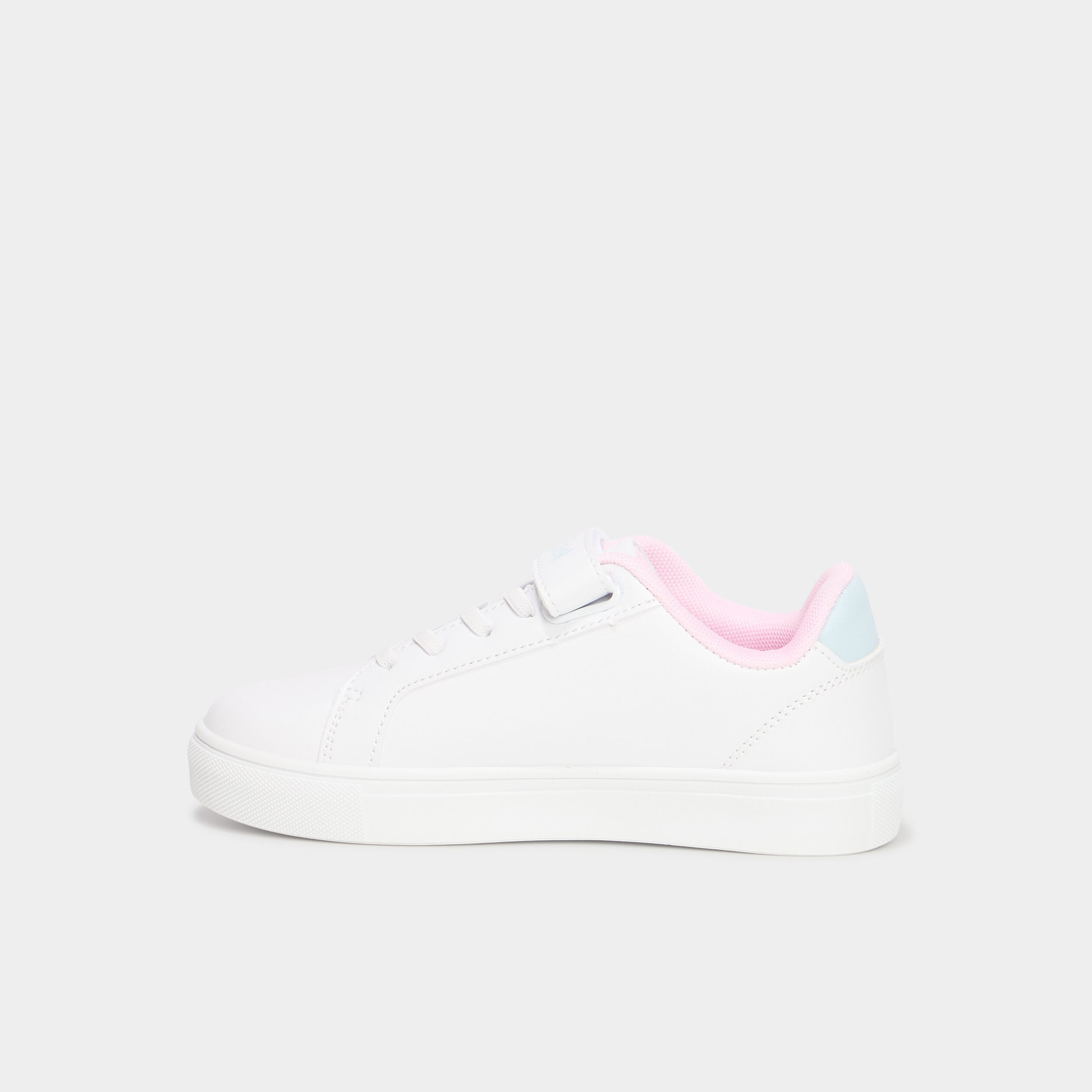 Tennis basses &agrave; scratchs Stitch blanc fille