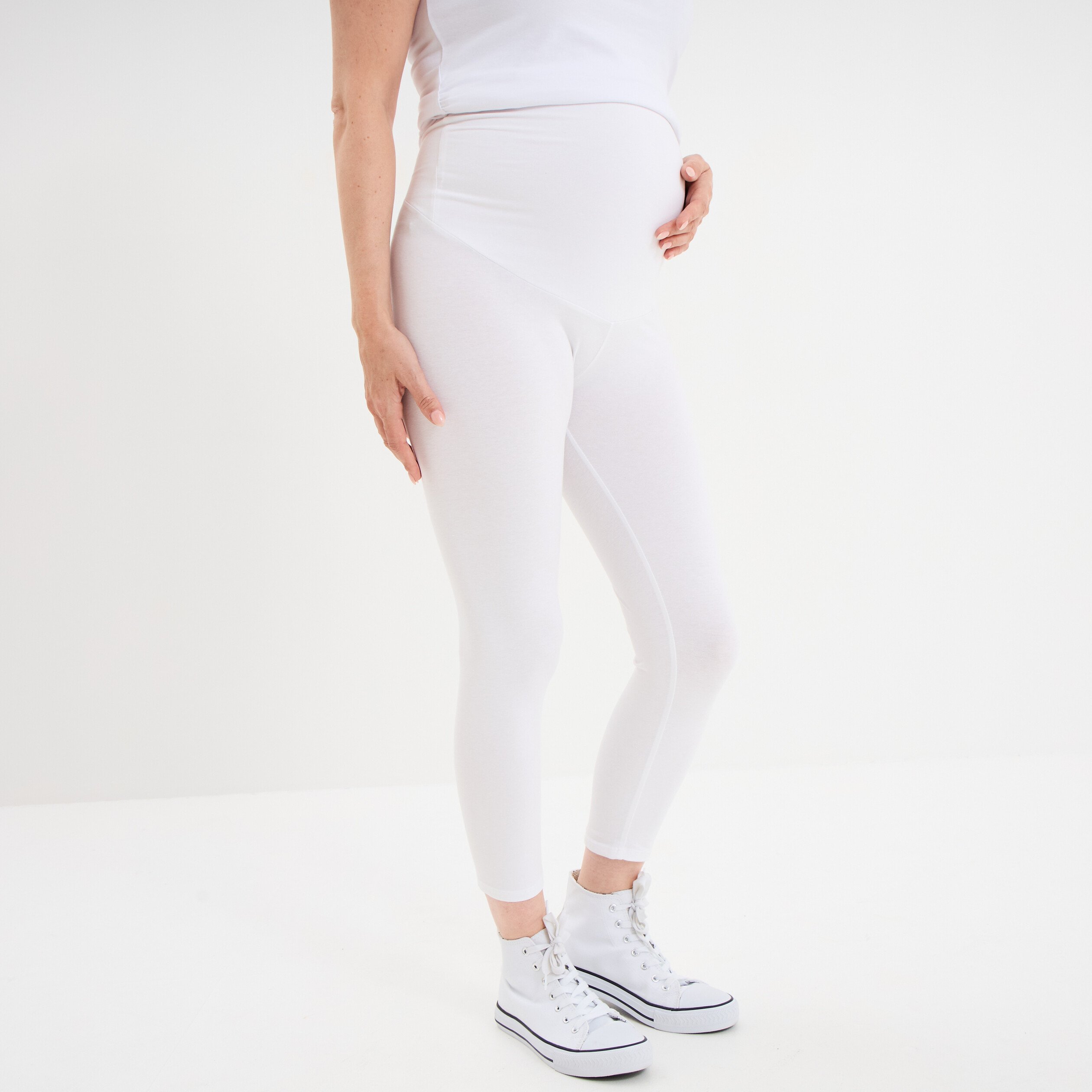 legging 78eme grossesse blanc femmemater Legging 7/8ème grossesse blanc femme maternité