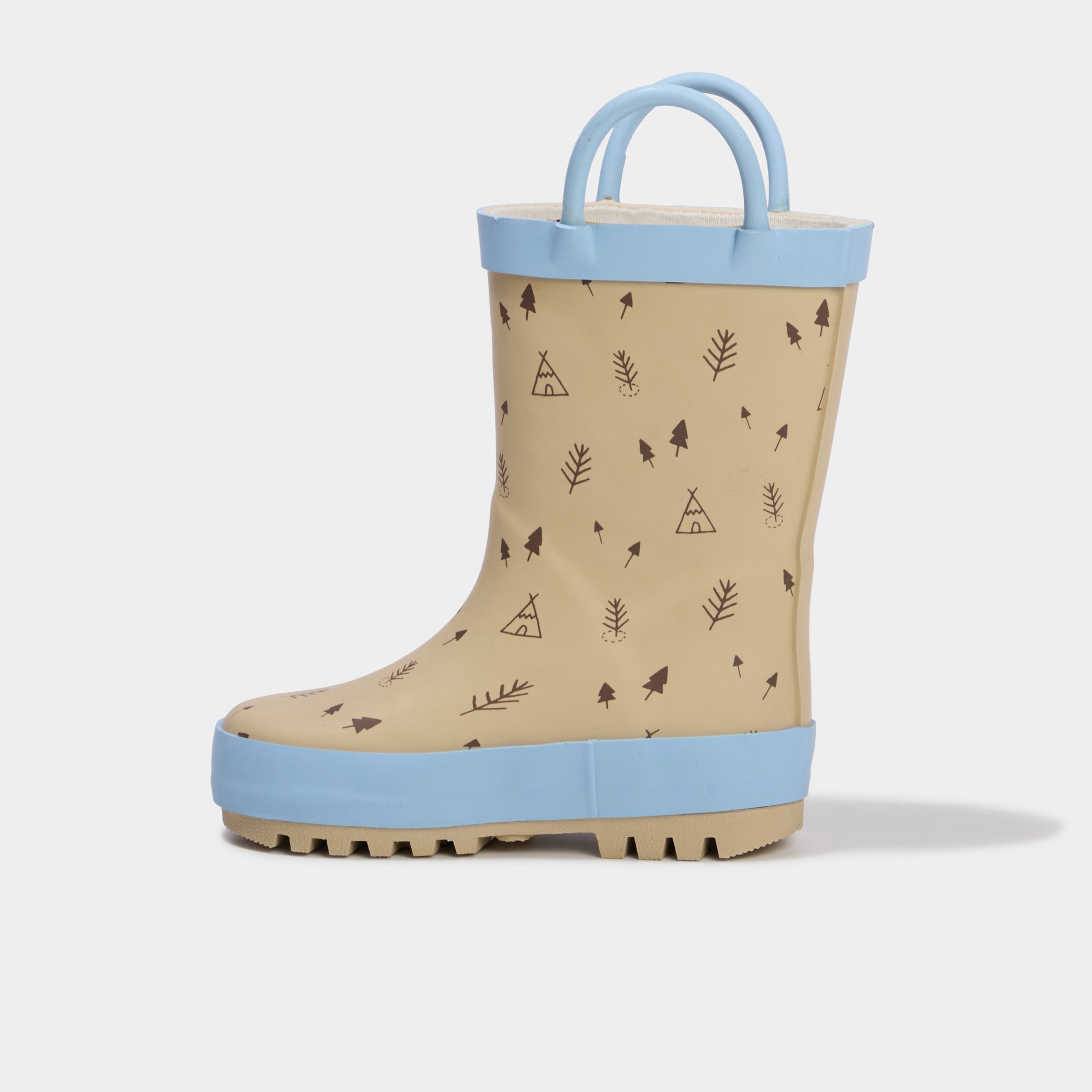 Bottes de pluie avec anses sable b&eacute;b&eacute; gar&ccedil;on