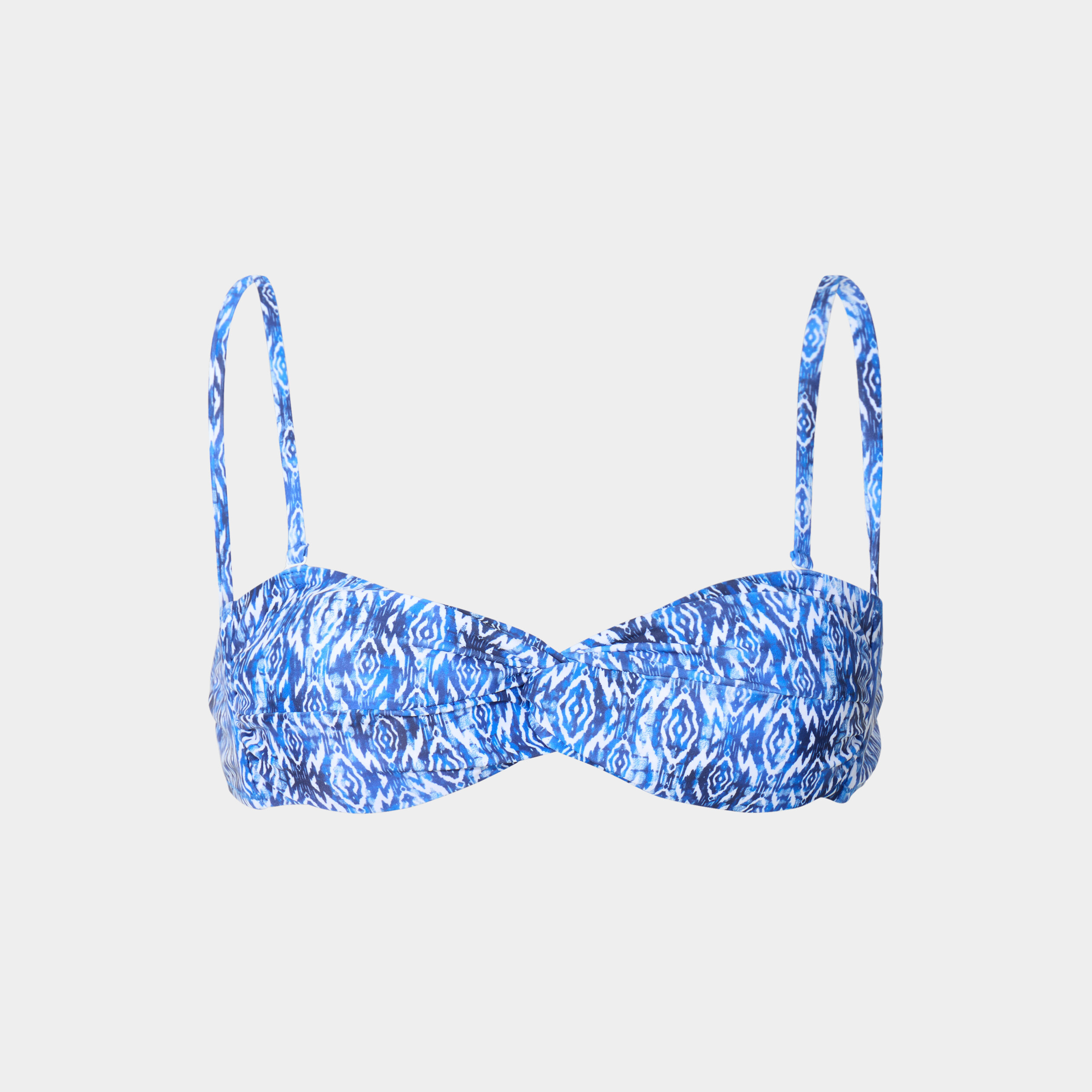 Haut de maillot de bain bandeau bleu femme