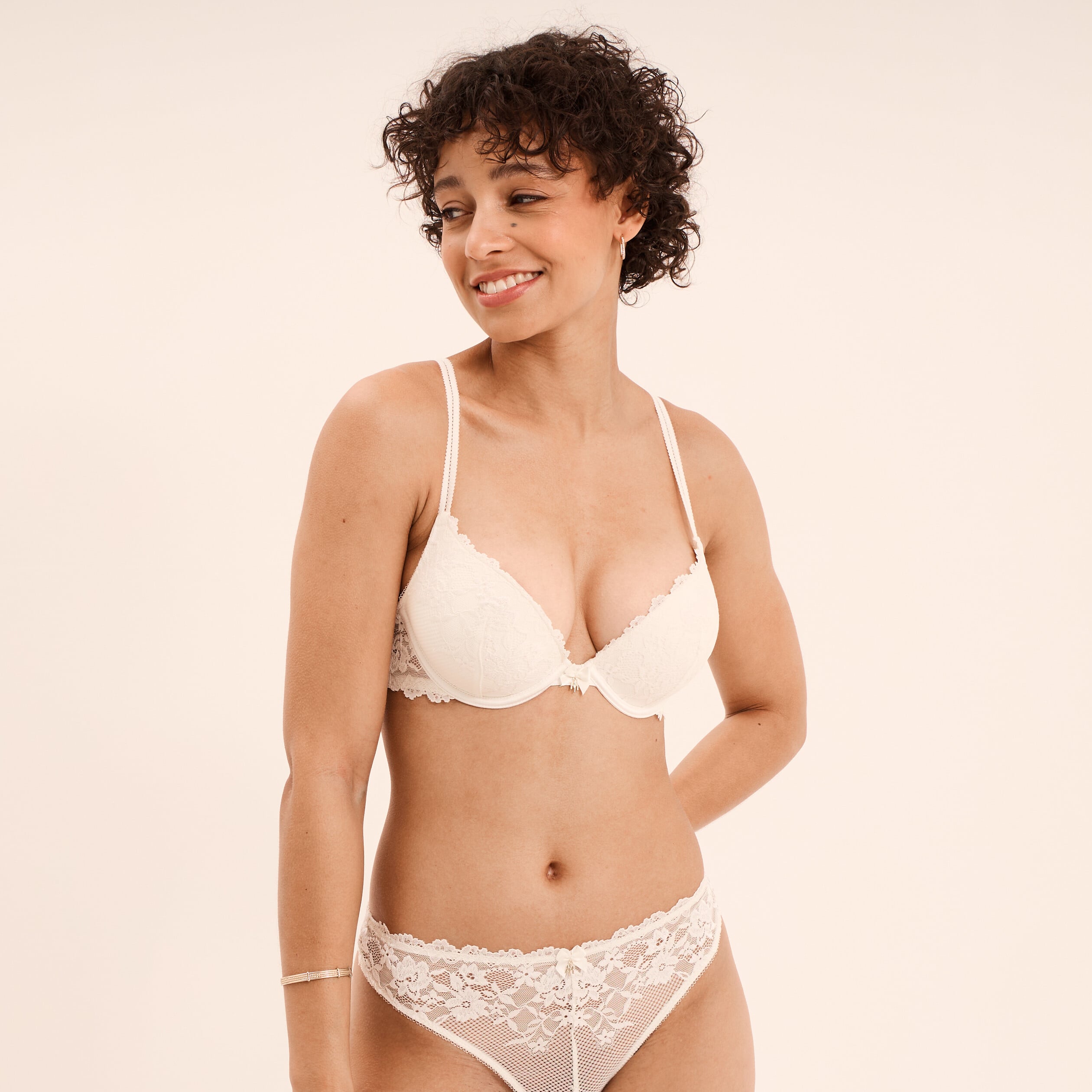 Soutien-gorge maxi push-up blanc femme