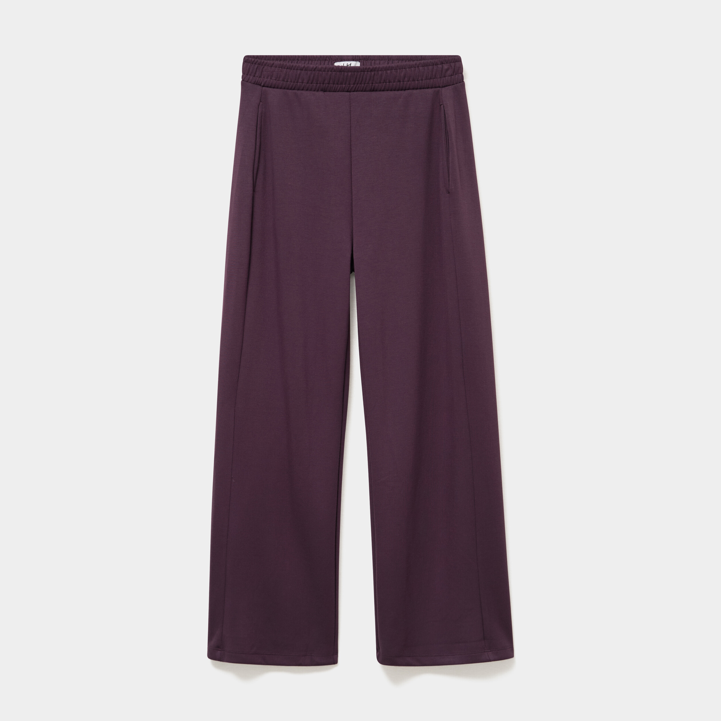 Pantalon de jogging large molletonn&eacute; violet fonc&eacute; femme