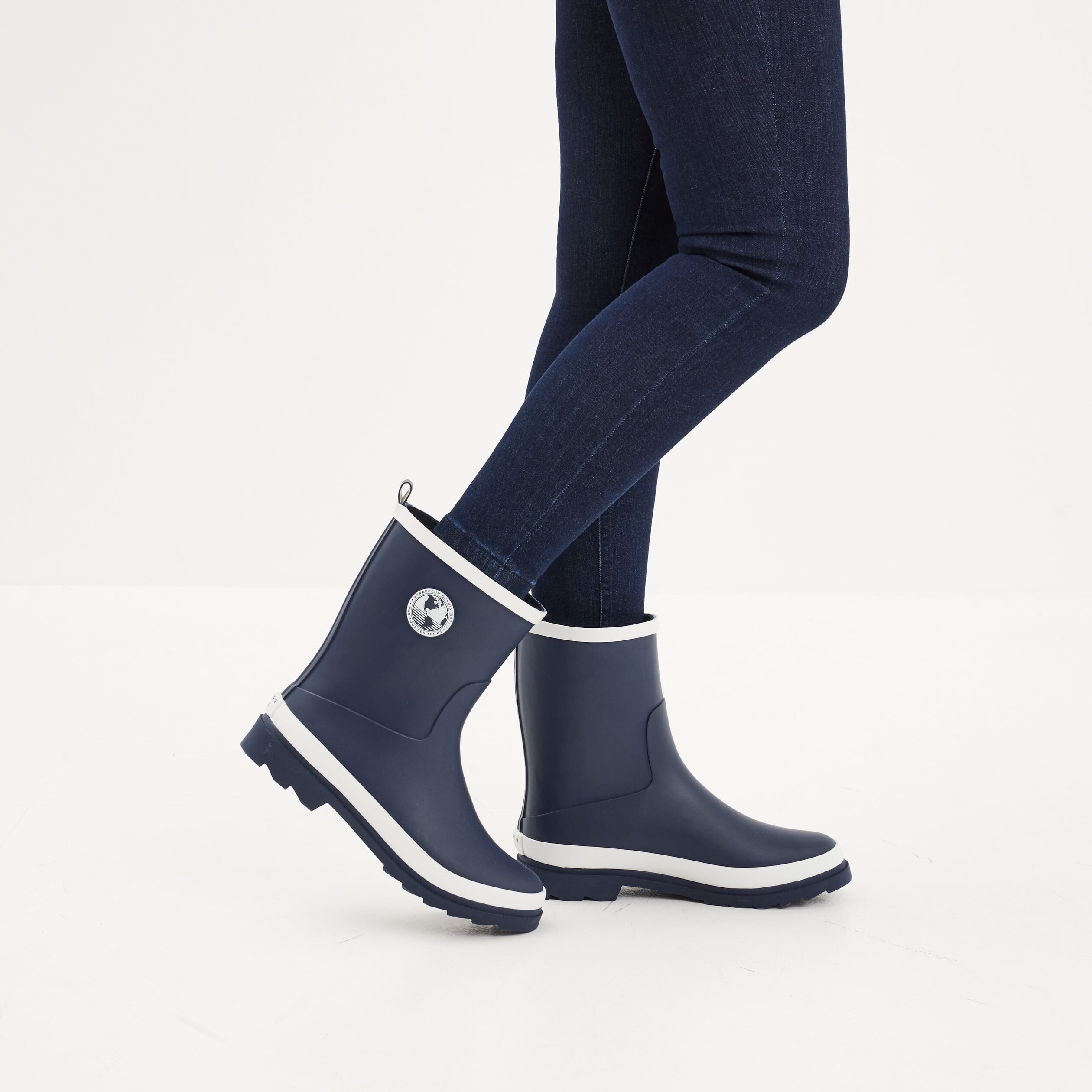 Bottes de pluie Trappeur bleu marine femme