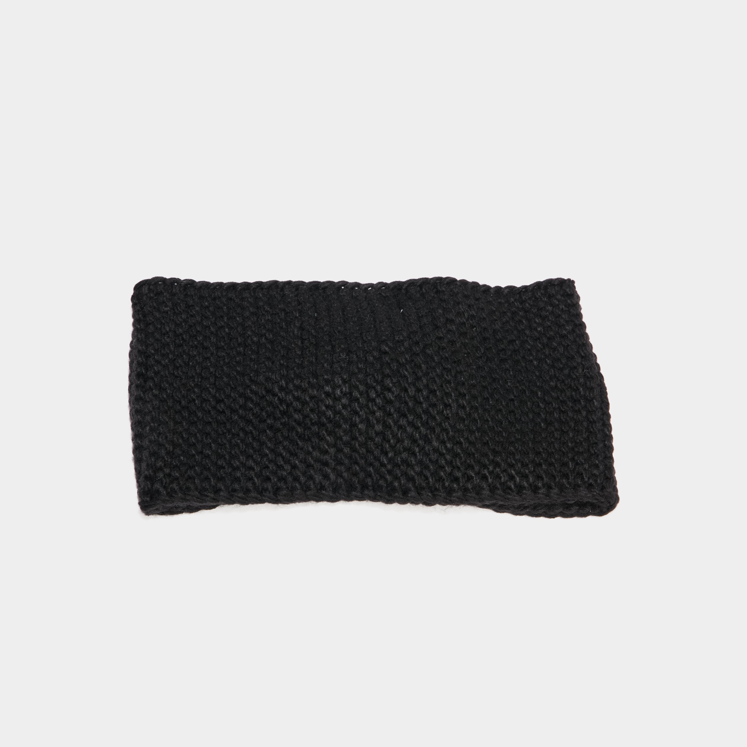 Bandeau tricot&eacute; noir femme