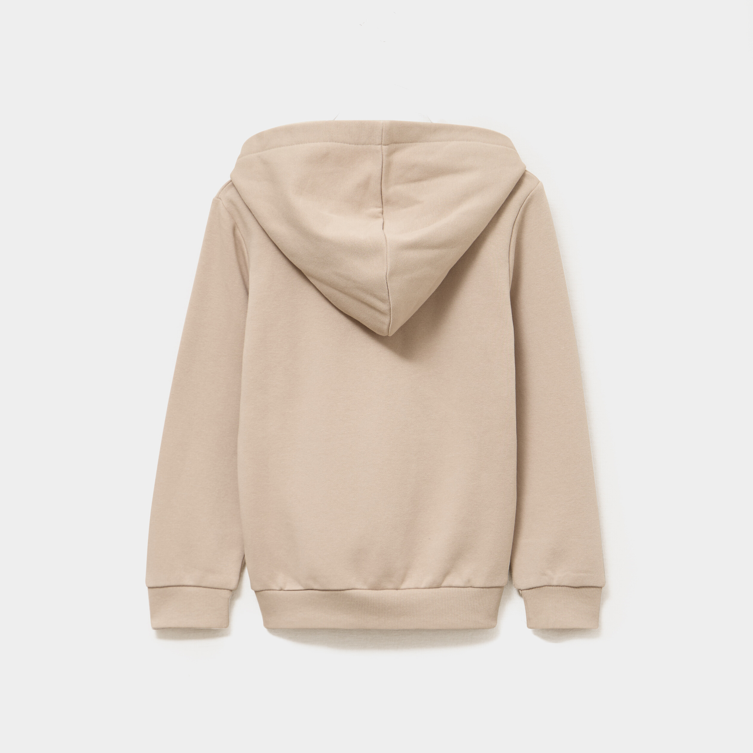 Sweat zipp&eacute; &agrave; capuche en molleton gris fonc&eacute; gar&ccedil;on