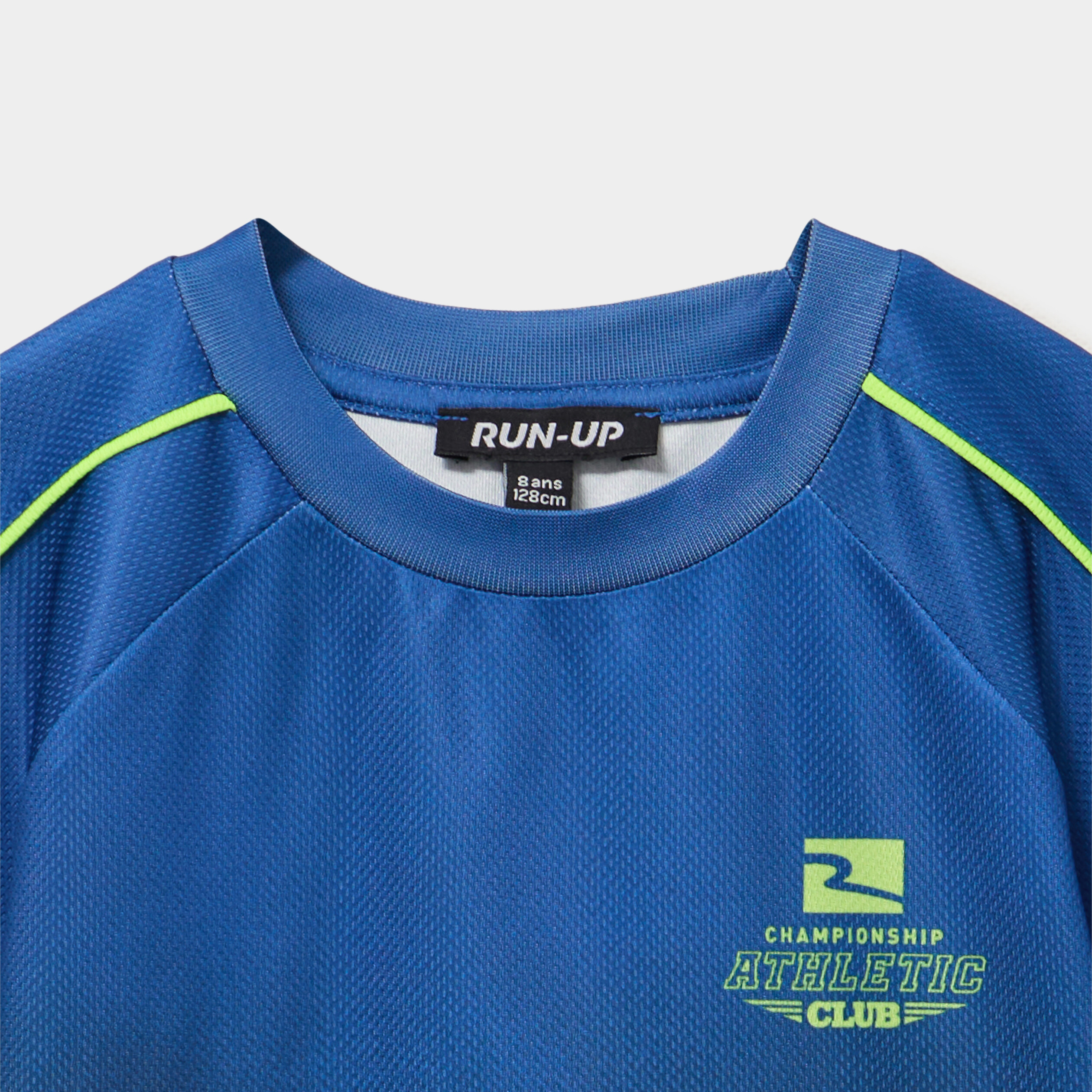 T-shirt de sport relax &agrave; manches courtes bleu electrique gar&ccedil;on