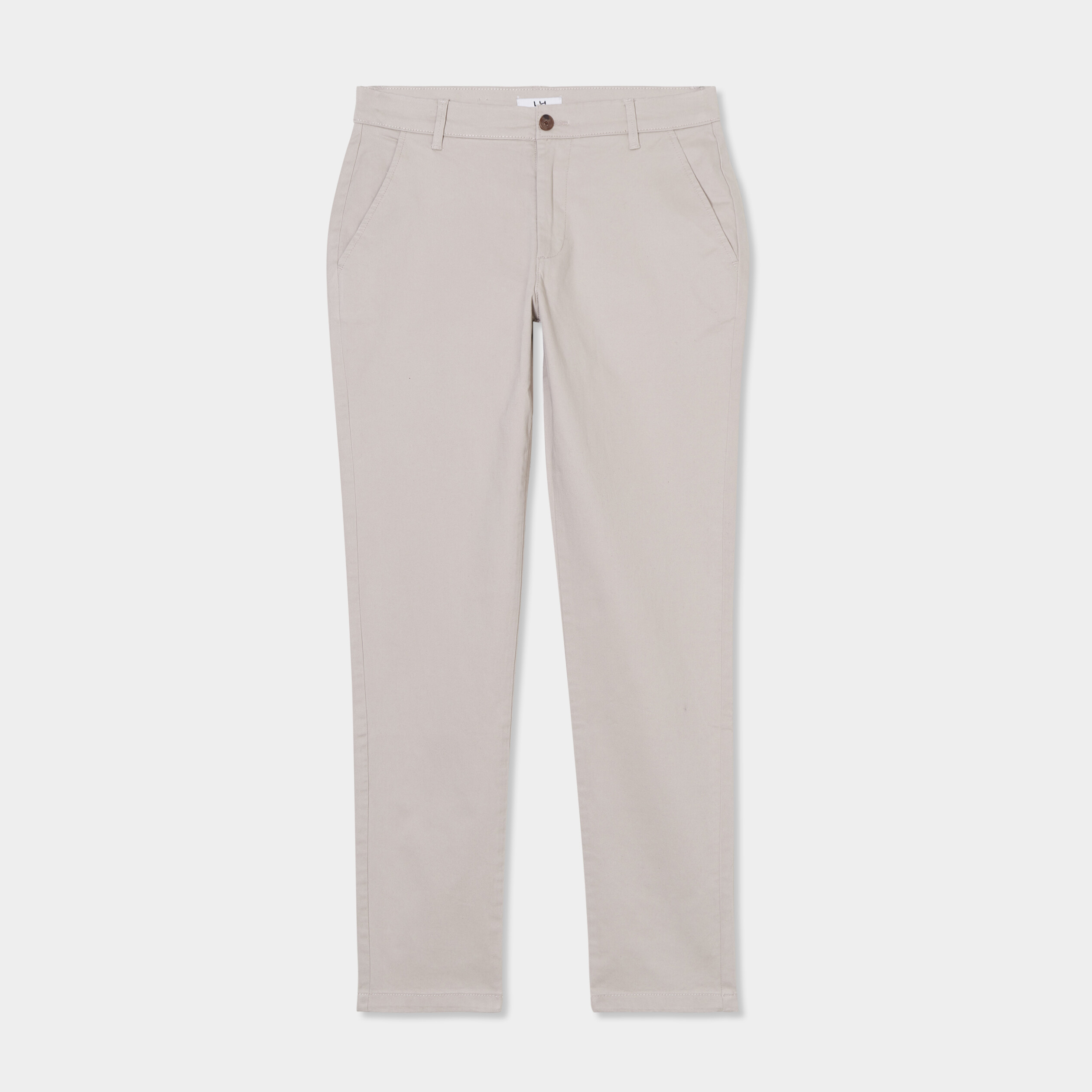 Pantalon chino slim coton sable homme