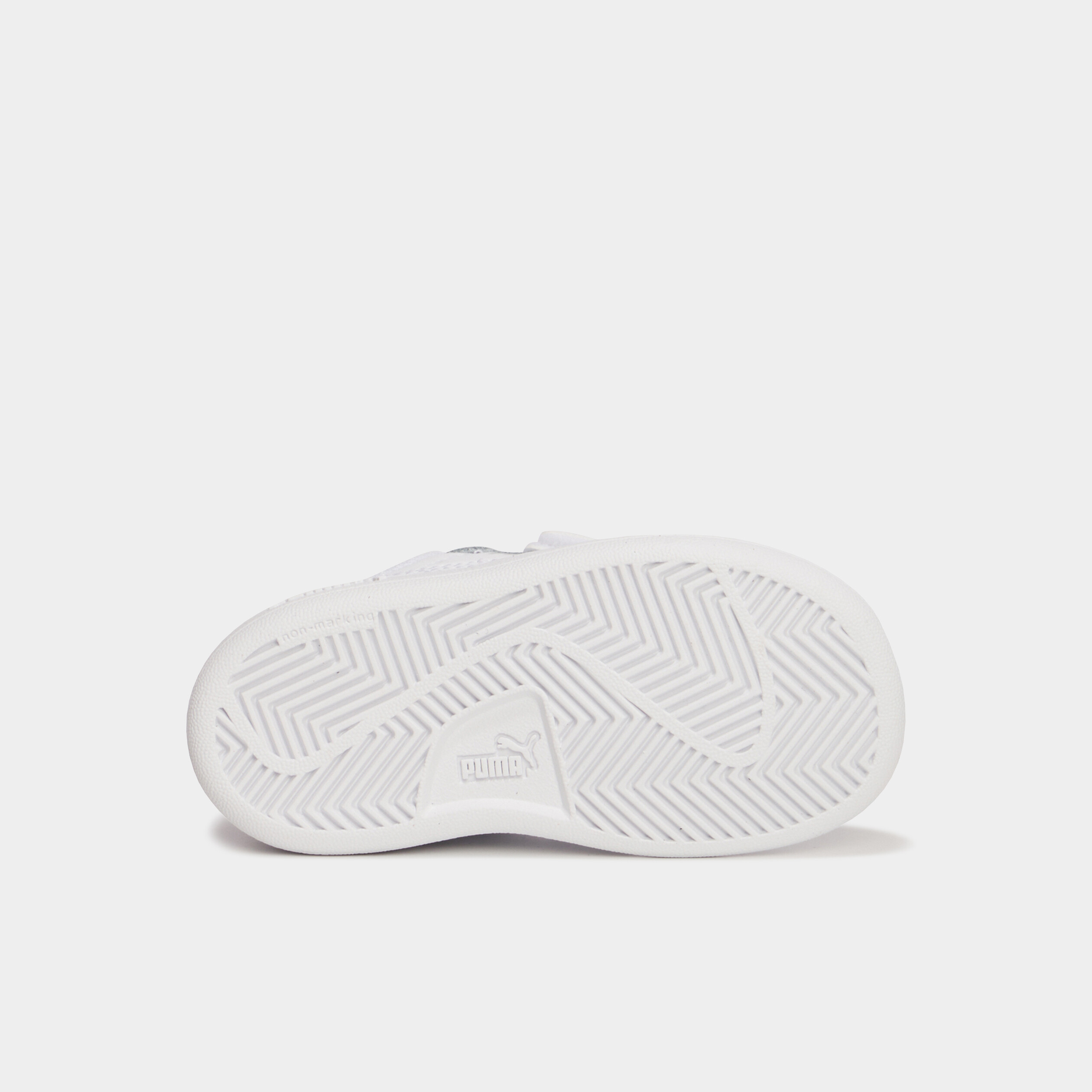 tennis basses a scratchs en cuir puma blanc bebeg Tennis basses à scratchs en cuir Puma blanc bébé garçon