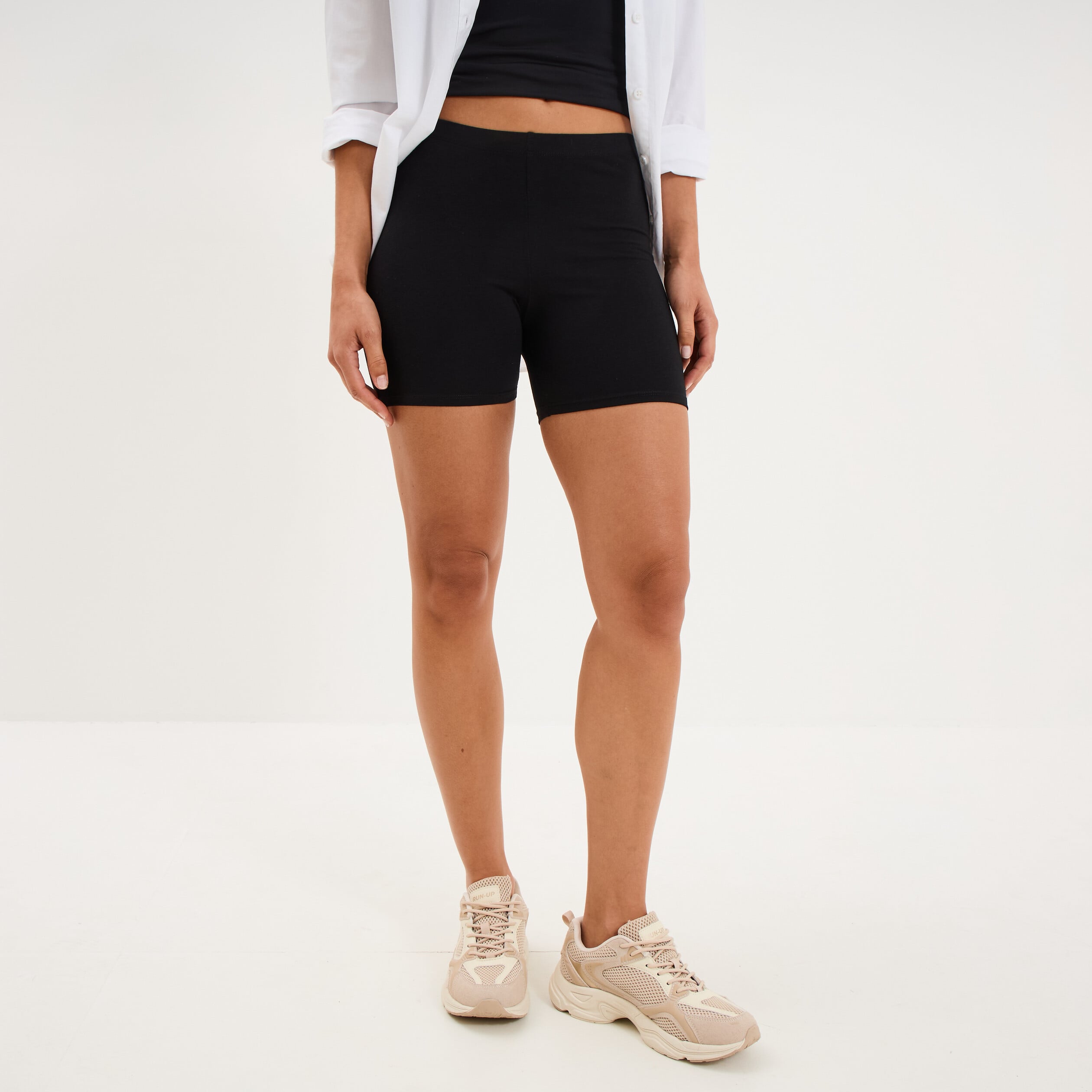 Short cycliste coton majoritaire noir femme