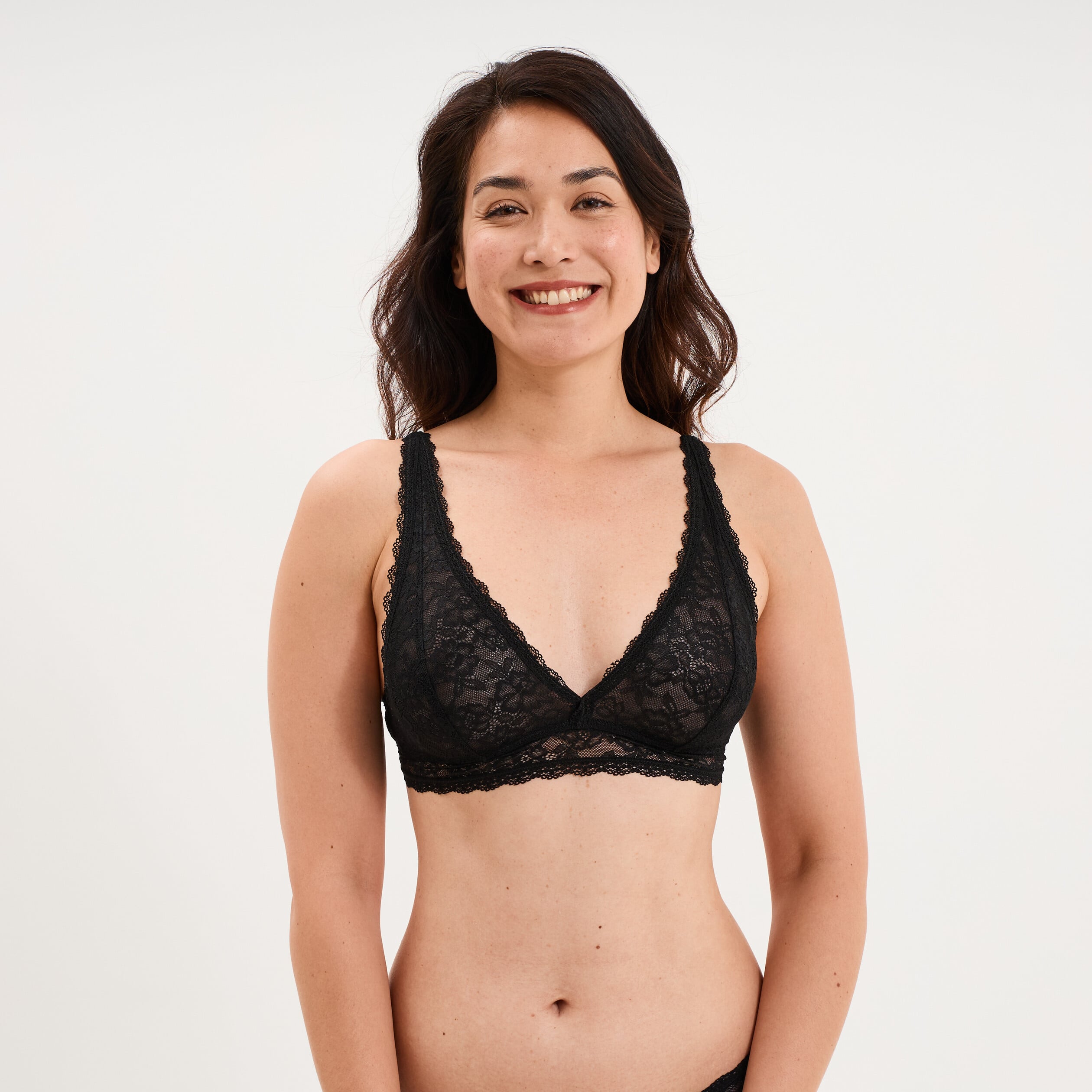 Soutien-gorge triangle dentelle noir femme