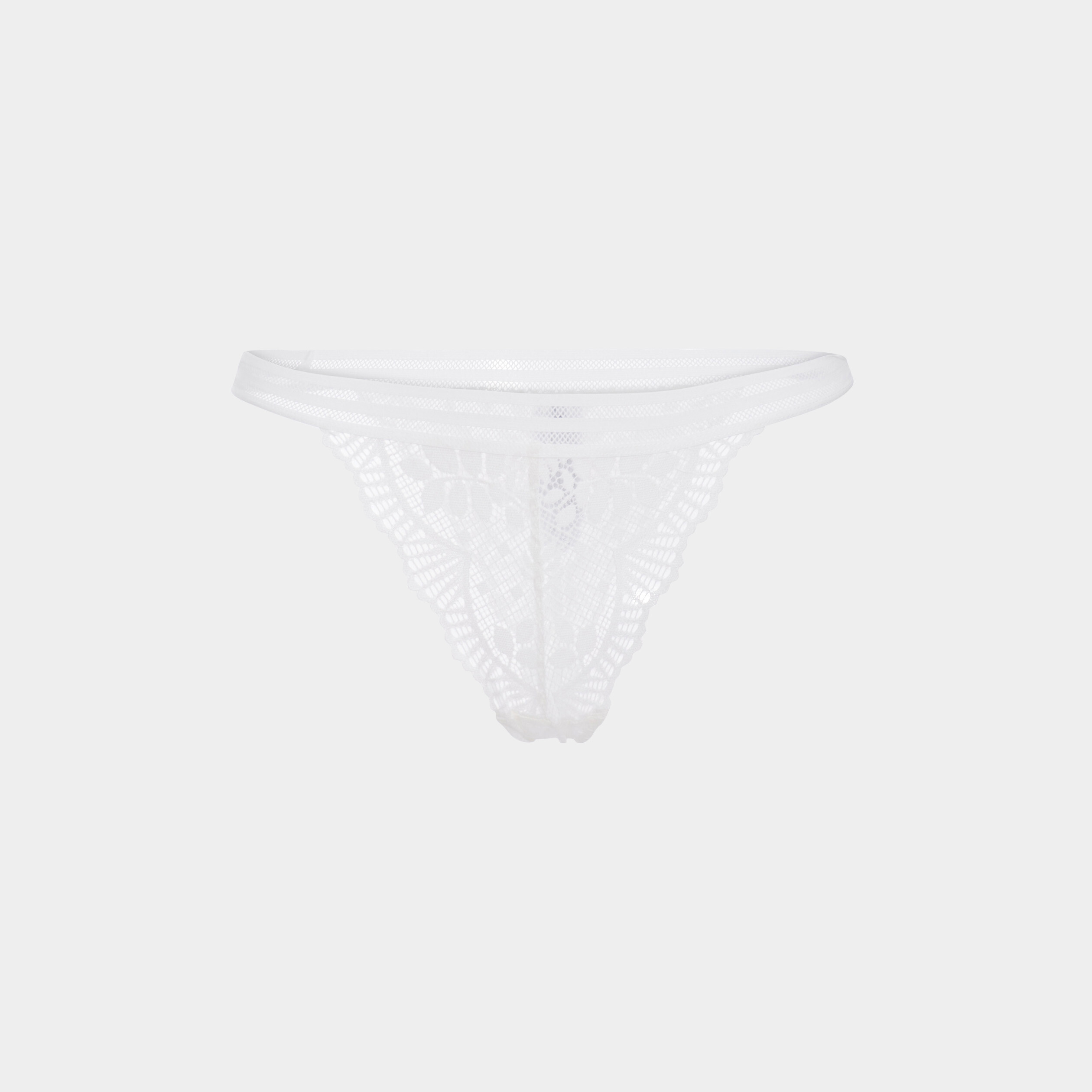 tanga en dentelle blanc femme Tanga en dentelle blanc femme