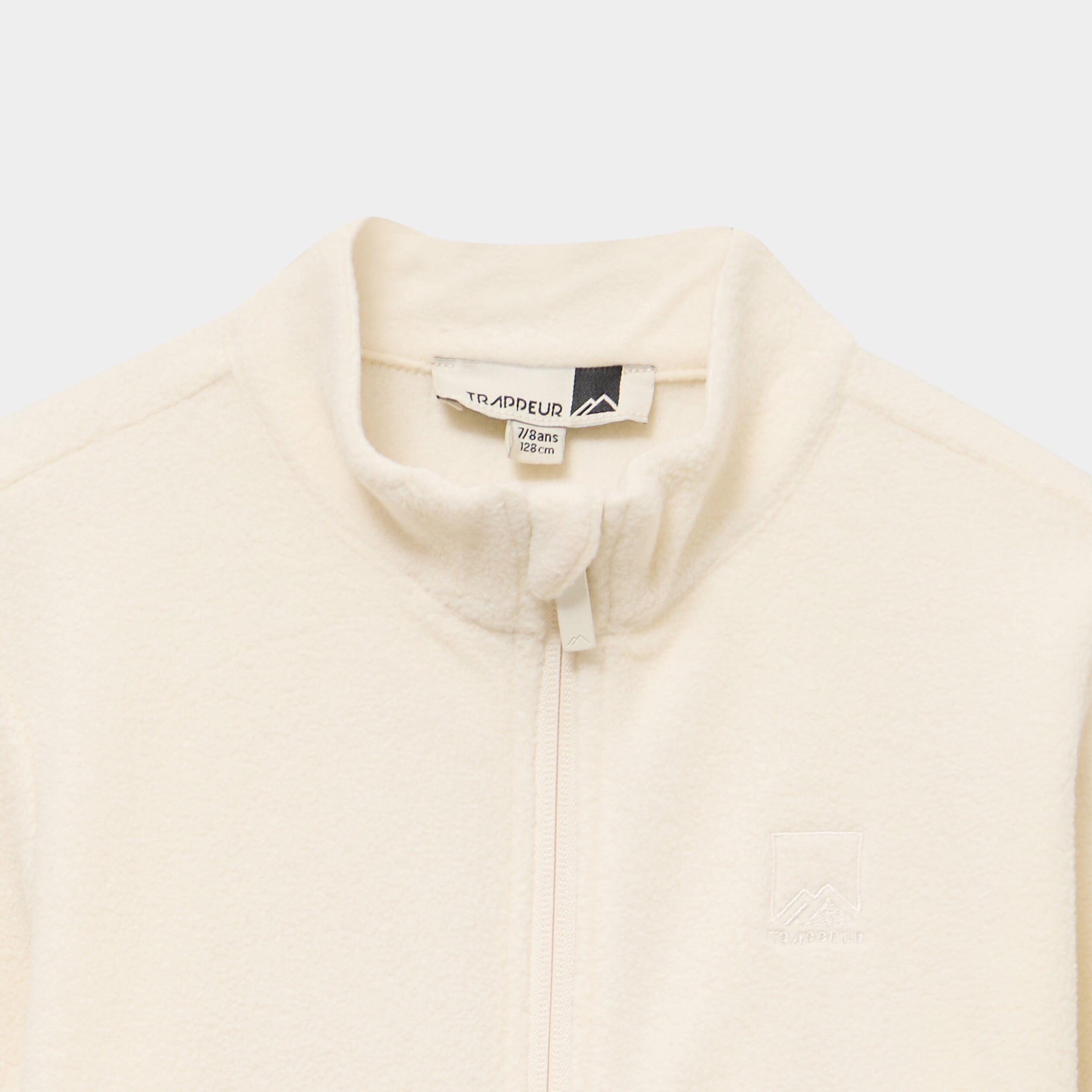 Gilet polaire zipp&eacute; manches longues blanc mixte