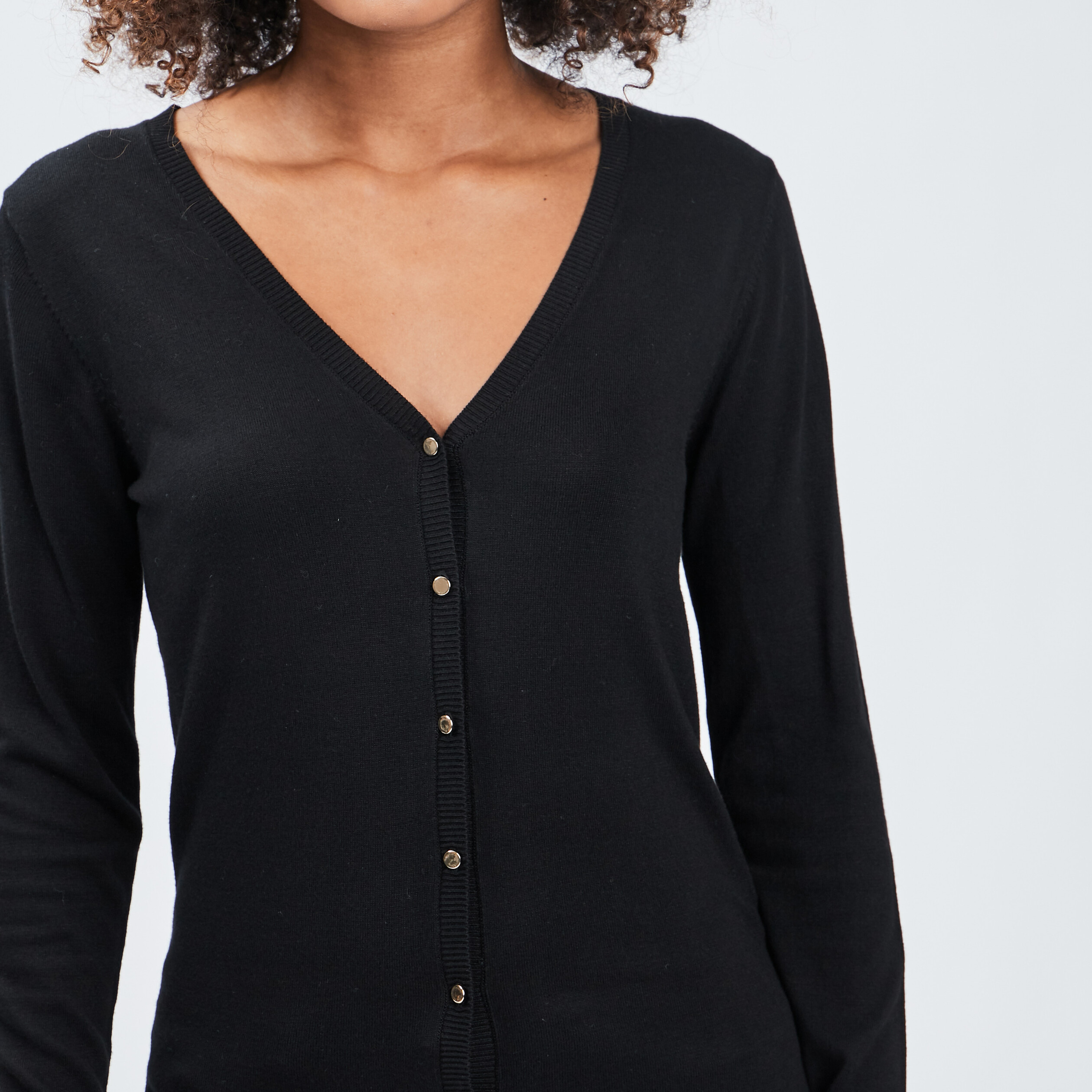 Cardigan Gilet En Laine Vintage - Col V - Camel - Taille 40 - Occasion Très Bon état