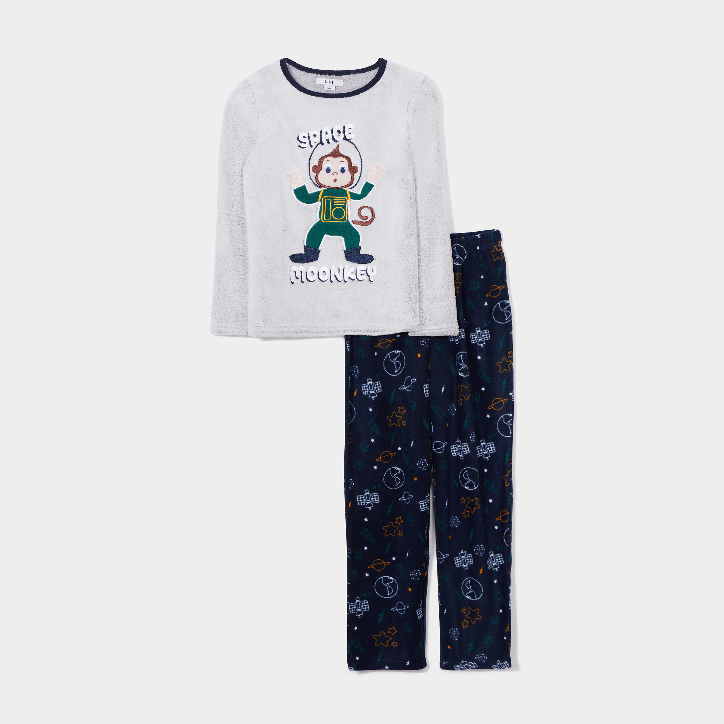 Ensemble pyjama pantalon pilou gris gar on