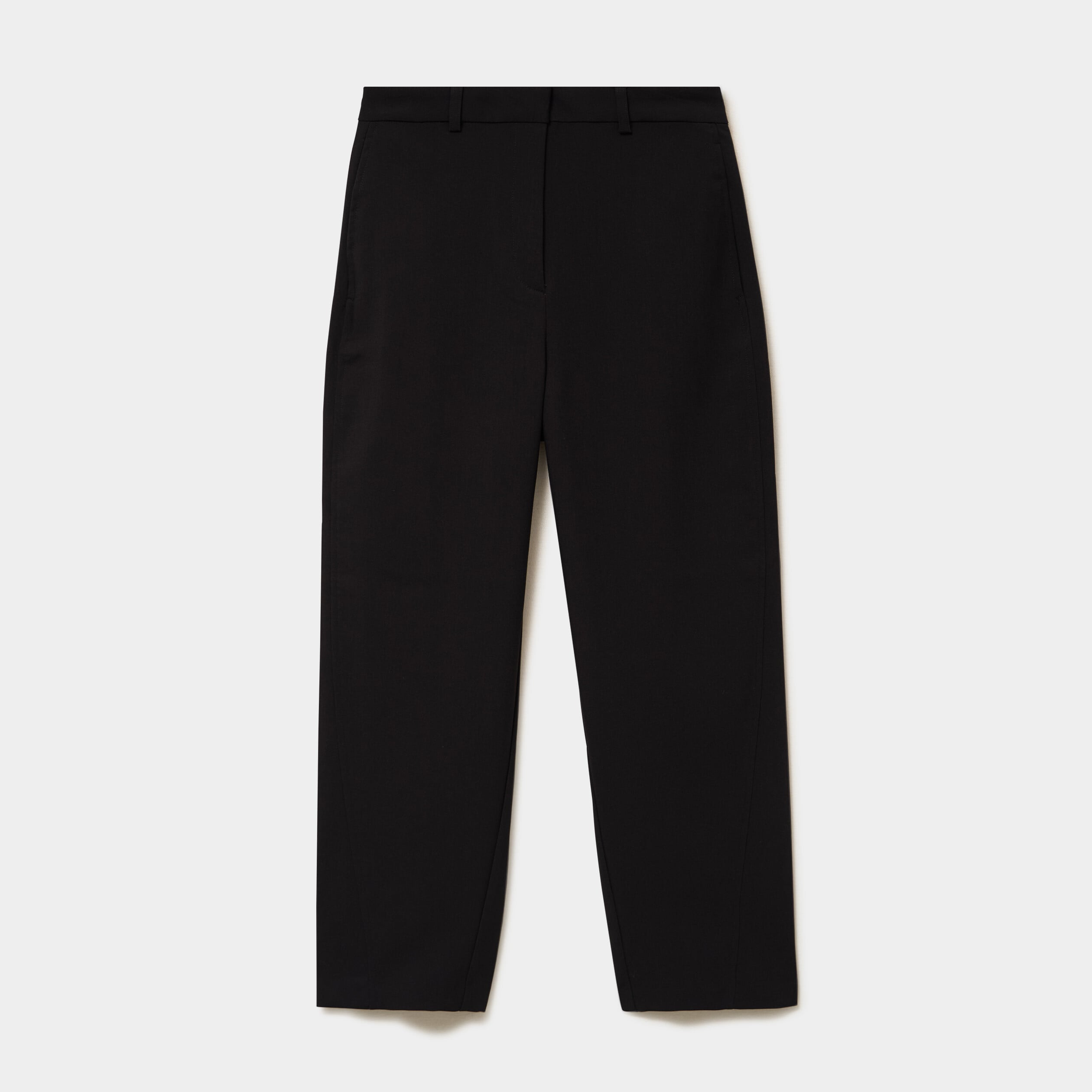 Pantalon barrel taille haute 7/8&egrave;me noir femme