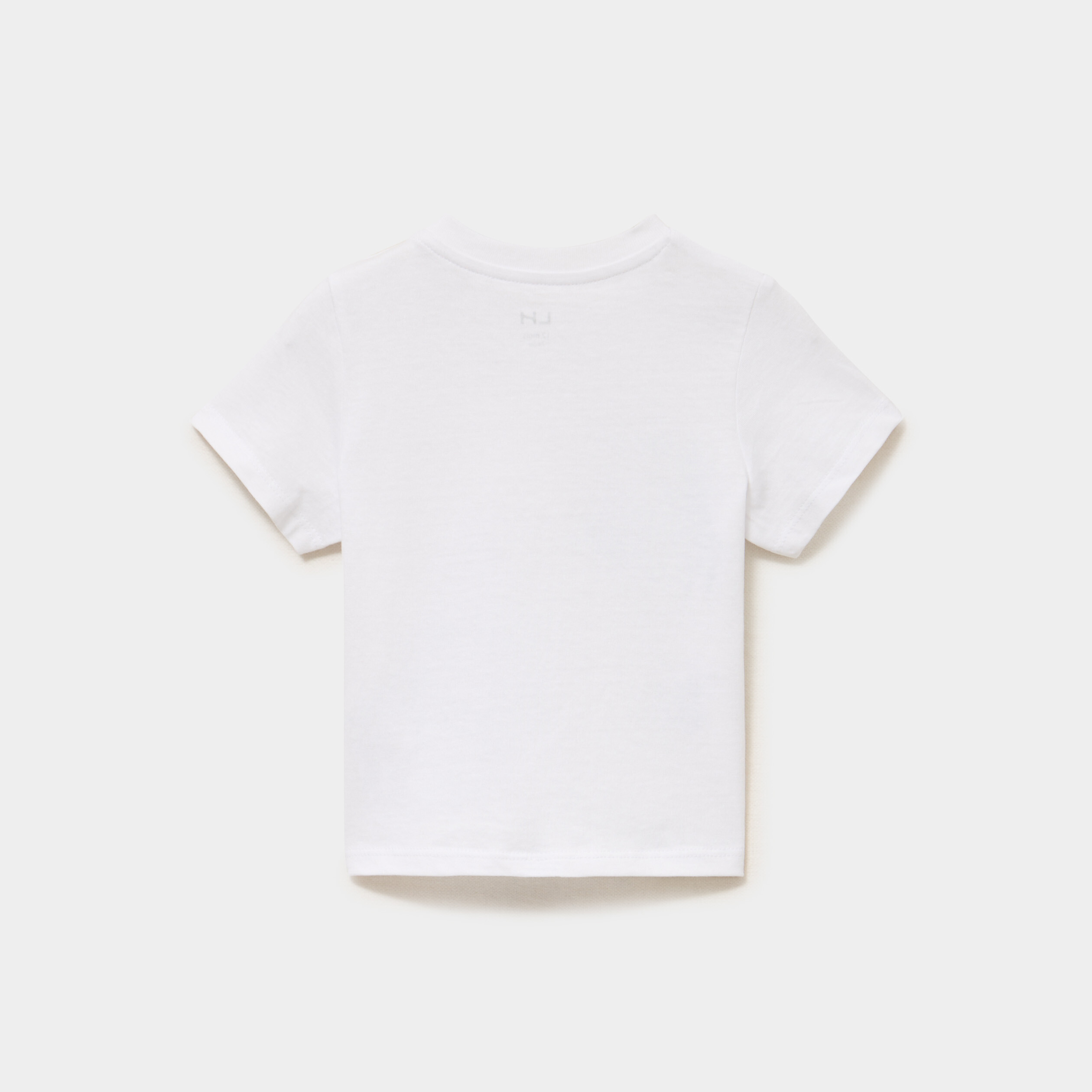 T-shirt &eacute;paule boutonn&eacute;e coton blanc b&eacute;b&eacute; gar&ccedil;on