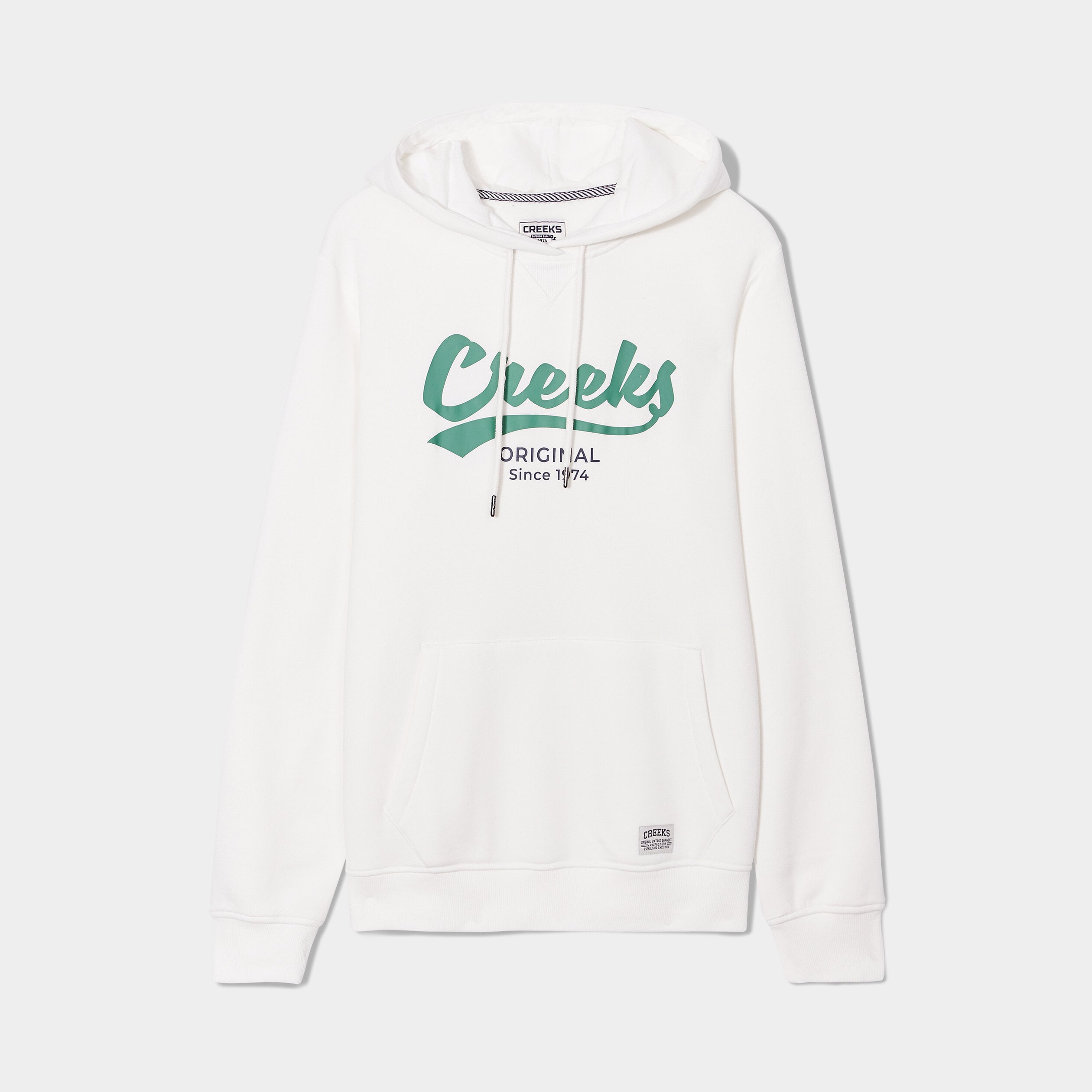 Sweat &agrave; capuche avec cordon hoodie blanc homme