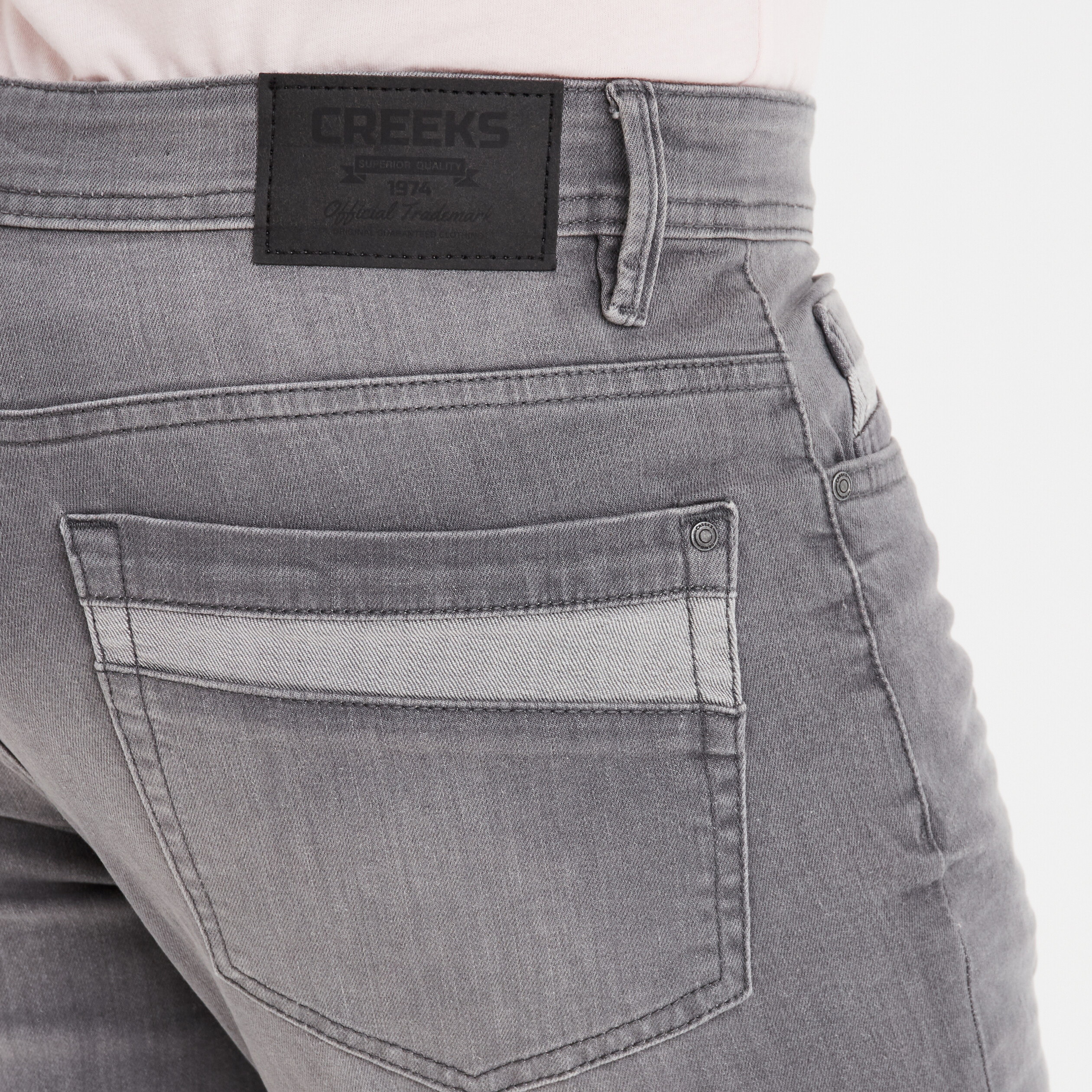 Bermuda short en jean regular denim gris homme
