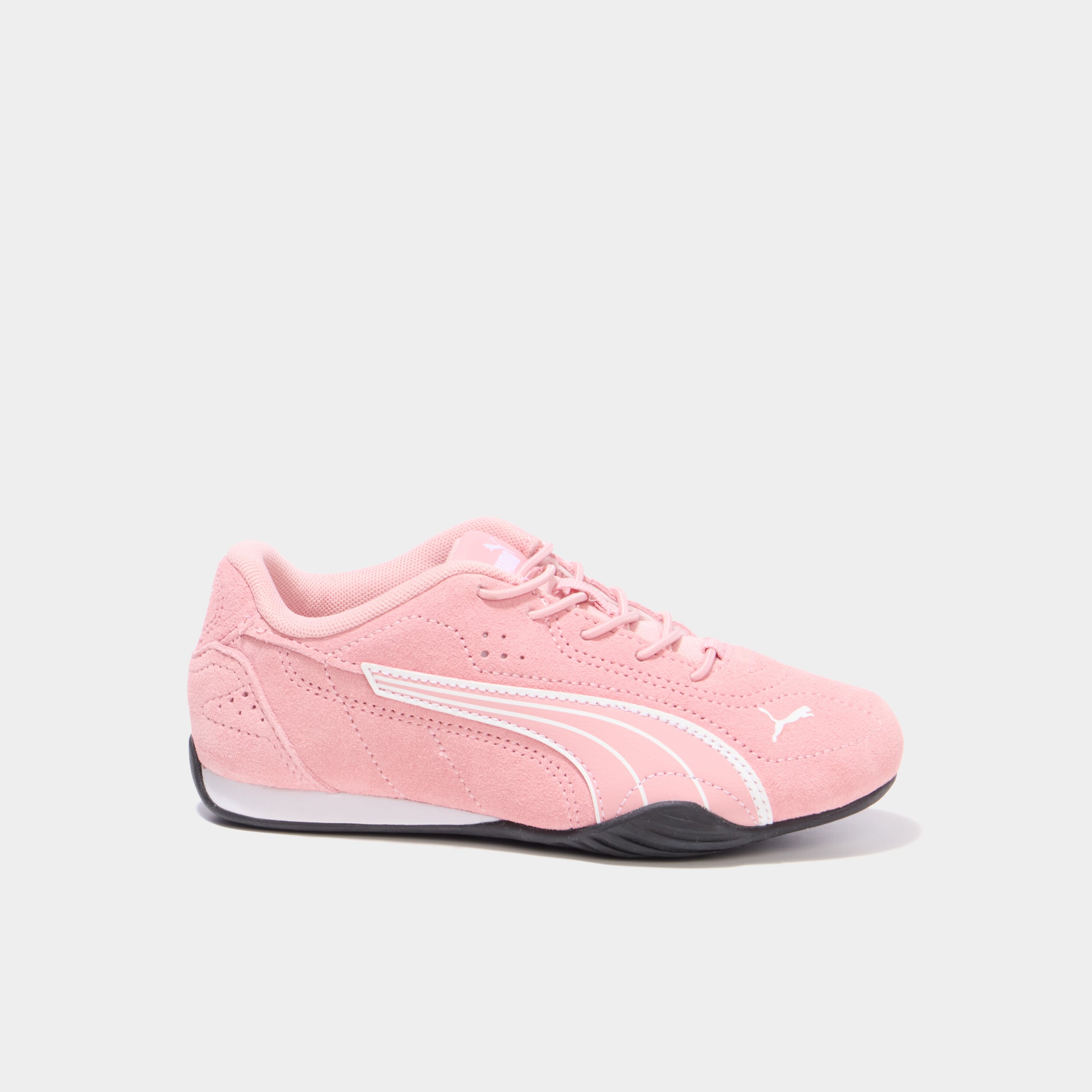 Tennis basses cuir Puma Catch SD rose poudr&eacute;e fille
