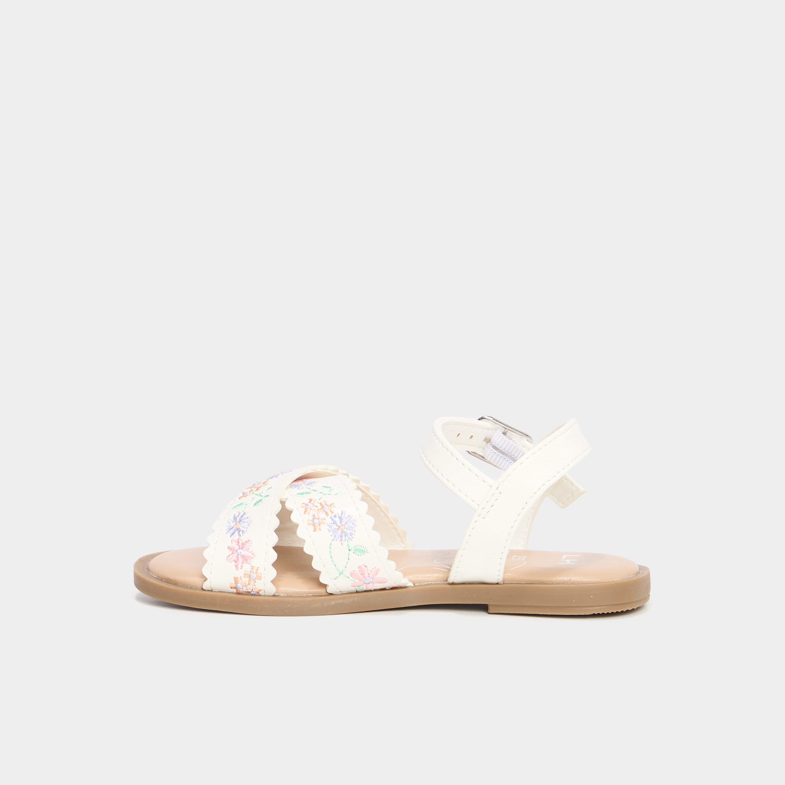 sandales a broderie blanc fille Sandales à broderie blanc fille