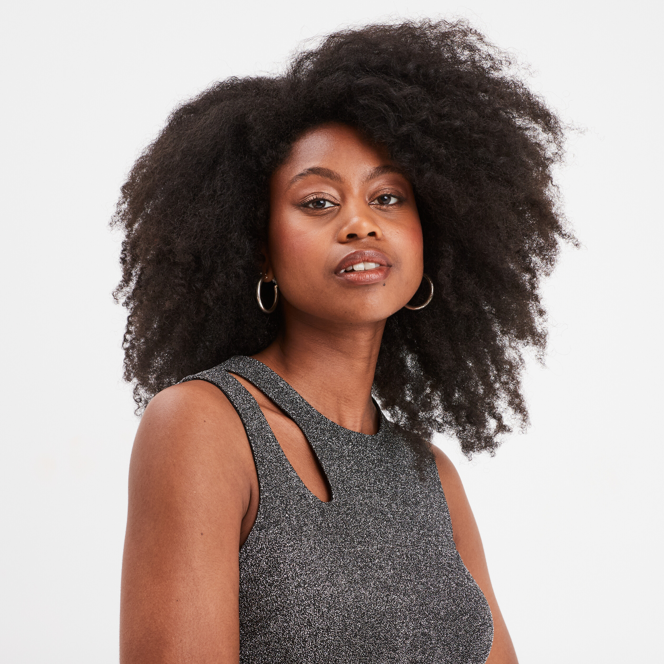 debardeur cropped detail epaule liberto gris argent femme Débardeur cropped détail épaule Liberto gris argent femme