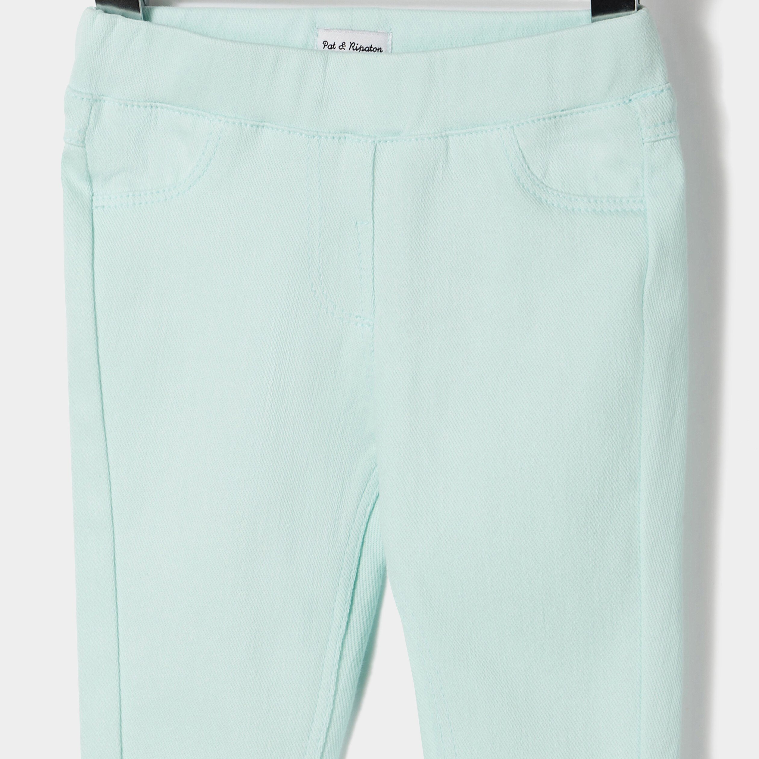pantalon tregging ajuste bleu turquoise bebef Pantalon tregging ajusté bleu turquoise bébé fille