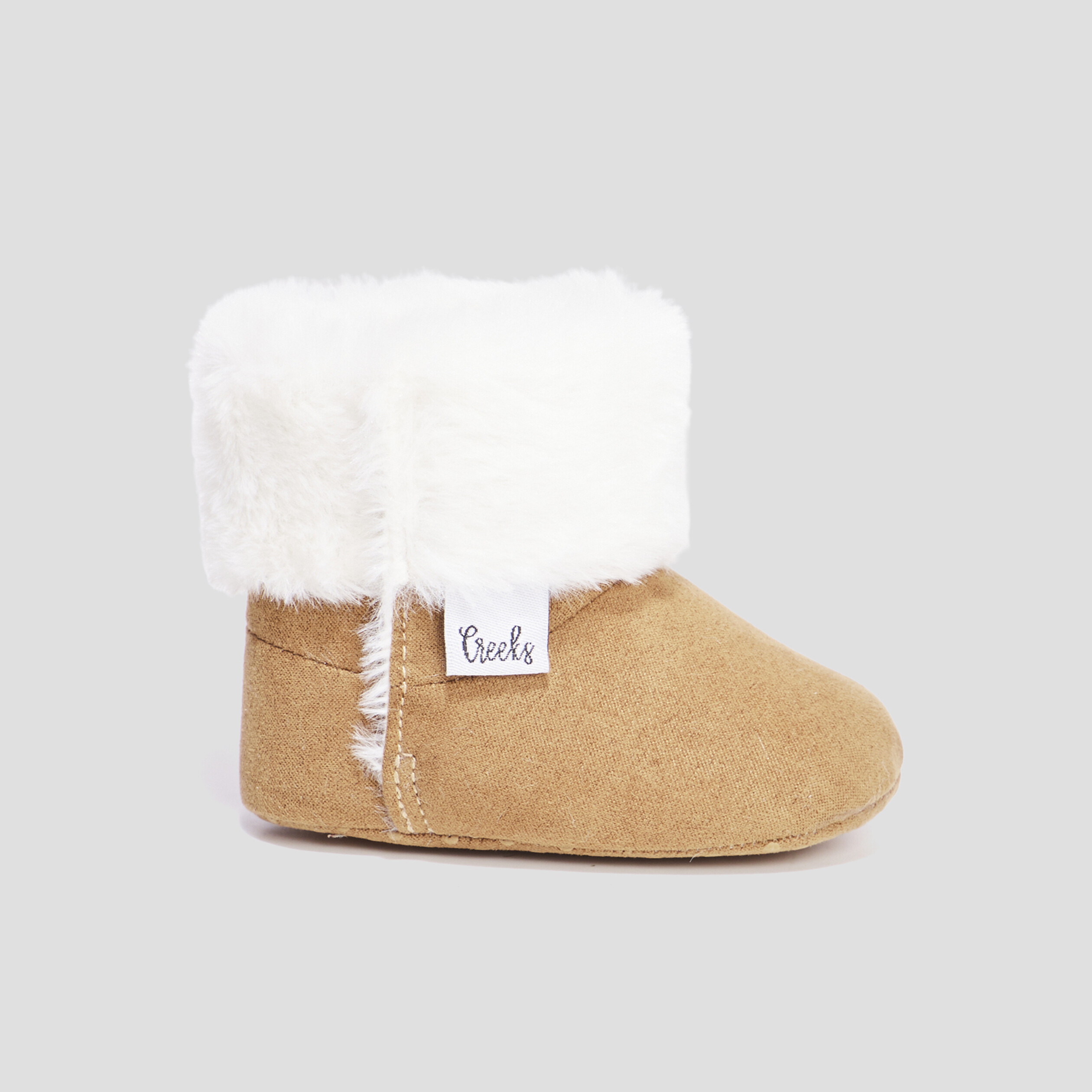 Bottines doublure fourrure Creeks camel b&eacute;b&eacute; gar&ccedil;on