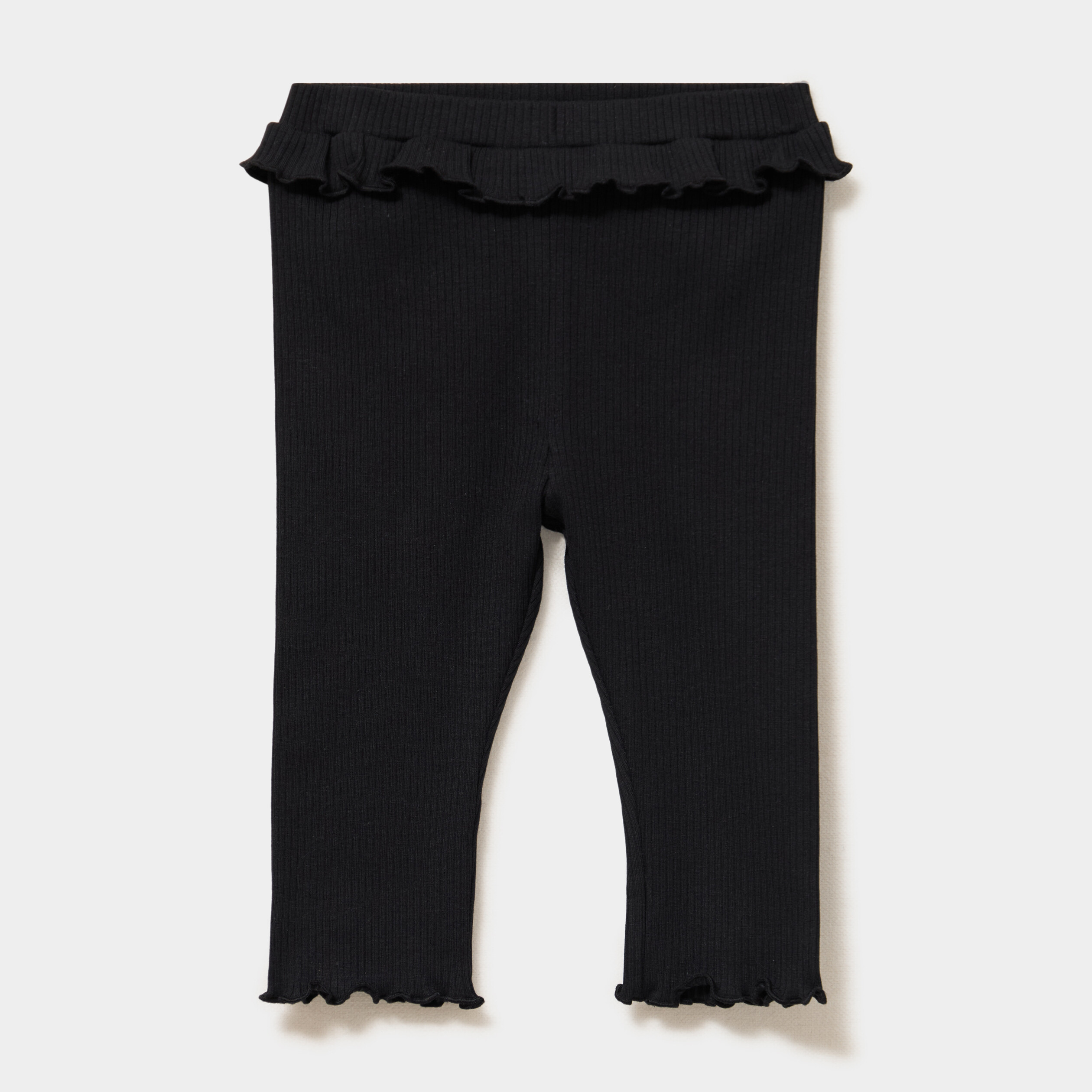 Legging c&ocirc;tel&eacute; &agrave; volants noir b&eacute;b&eacute; fille