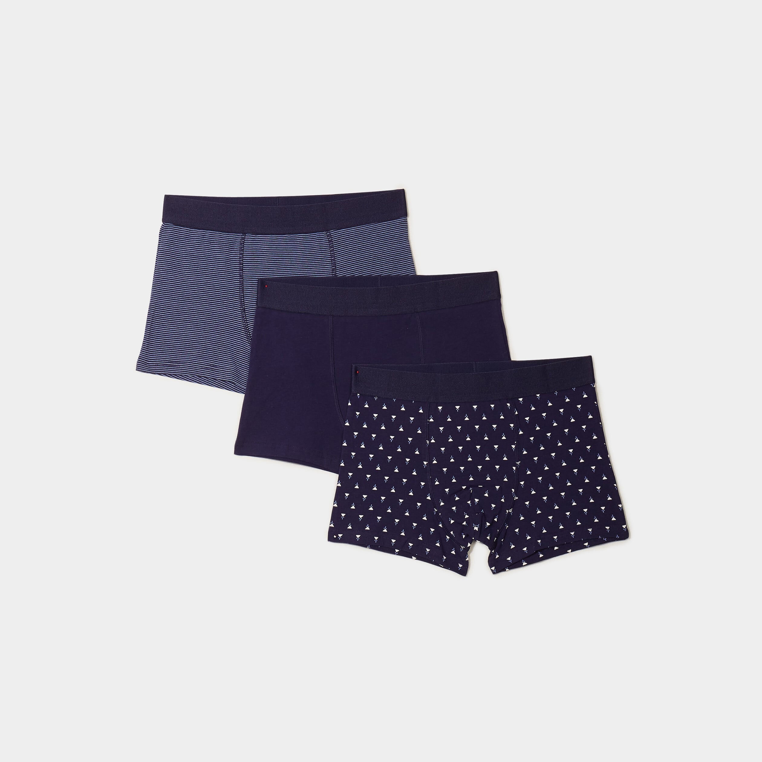 Lot 3 boxers coton bleu homme