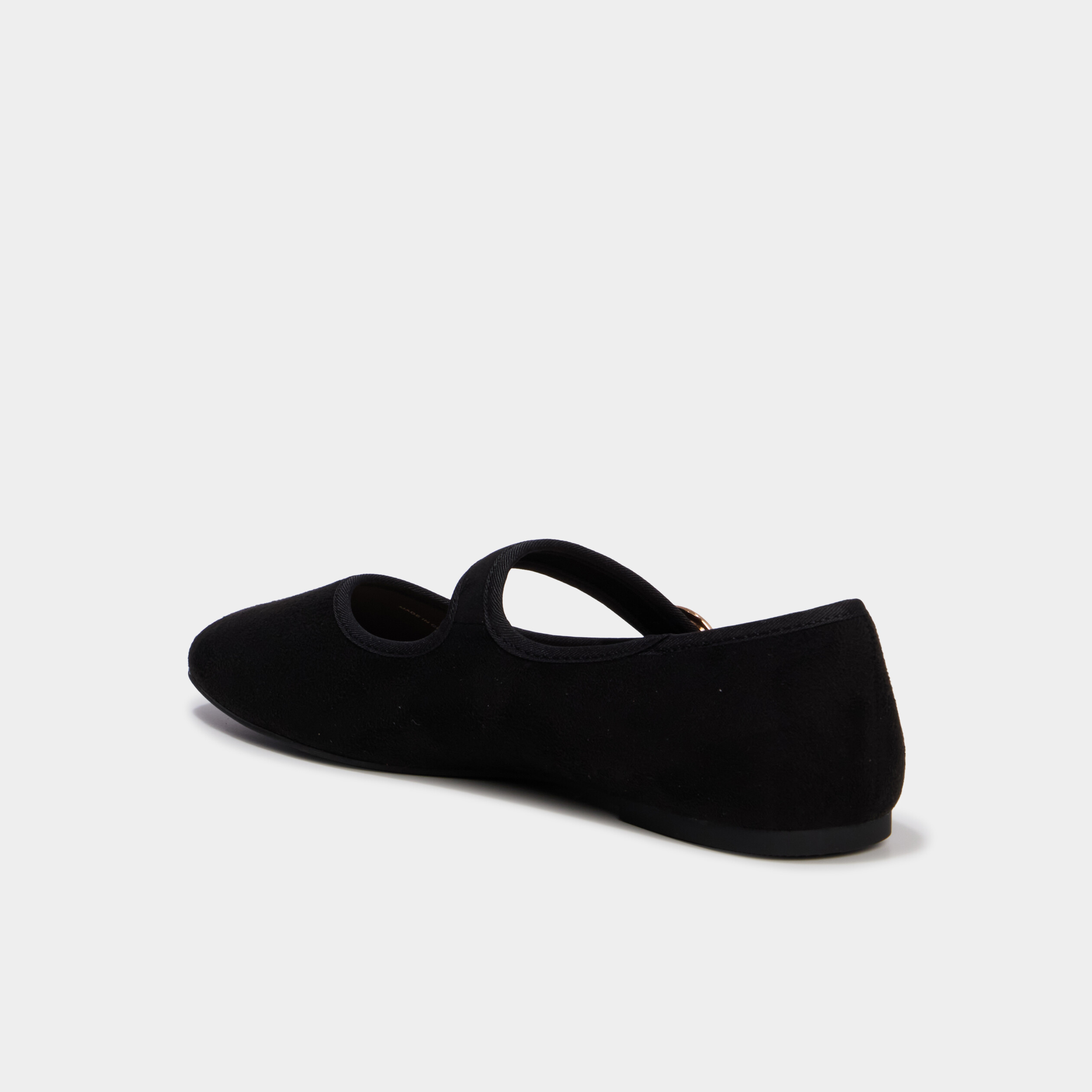 Ballerine femme su&eacute;dine &agrave; bride noir femme