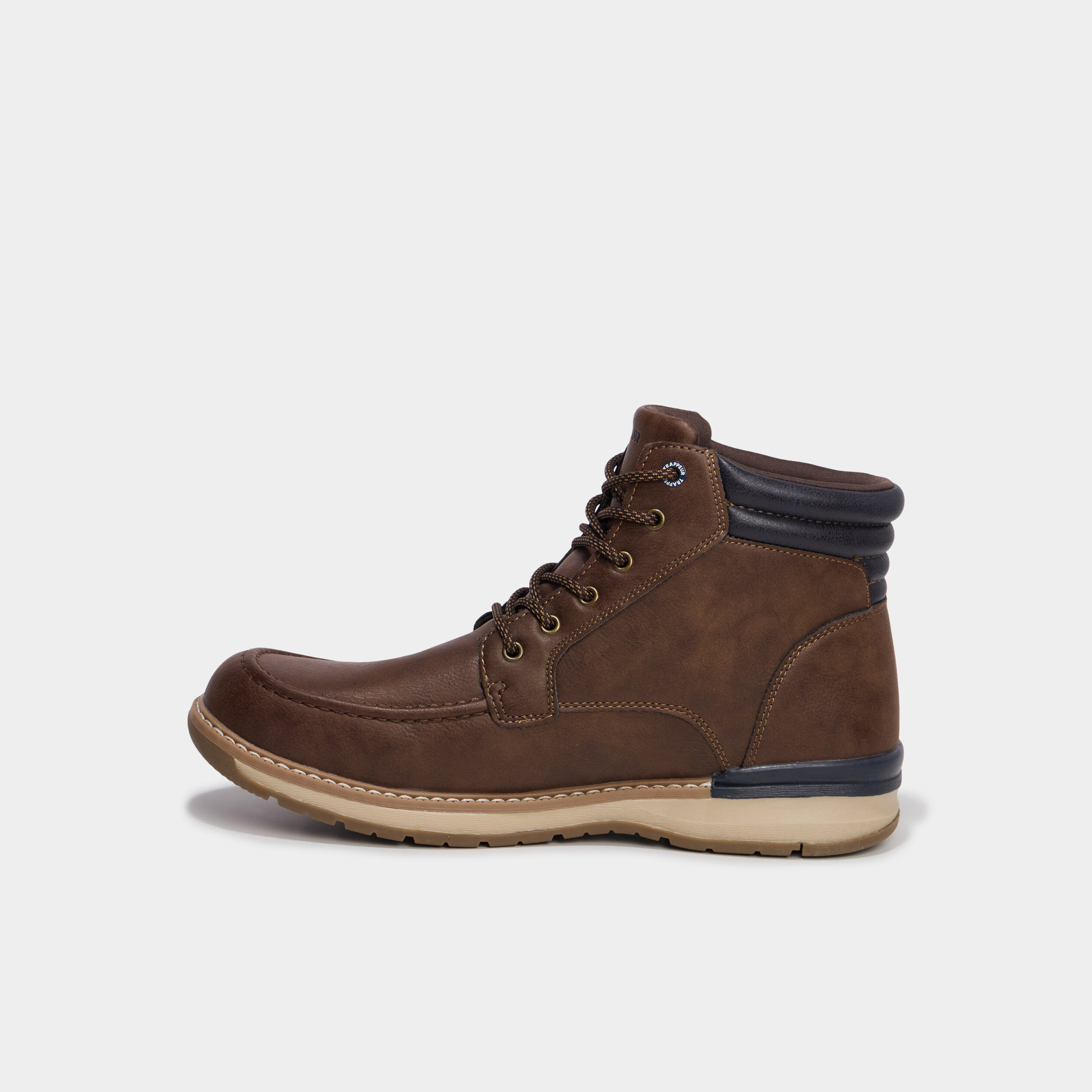 Bottines avec lacets marron homme