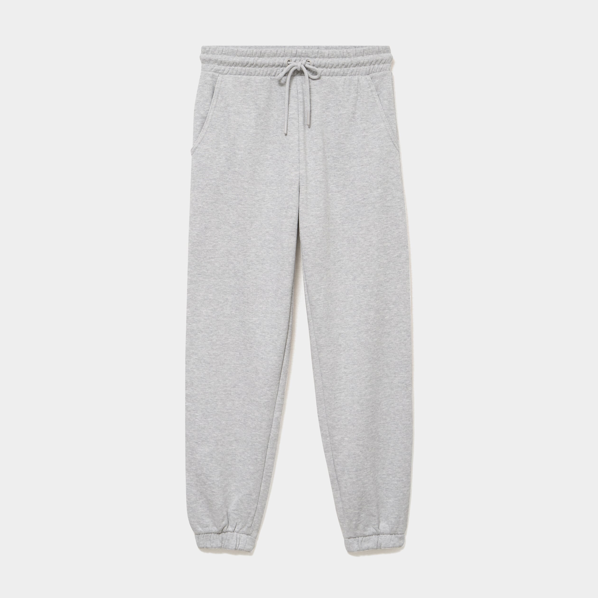 Pantalon de jogging molletonn&eacute; gris clair femme