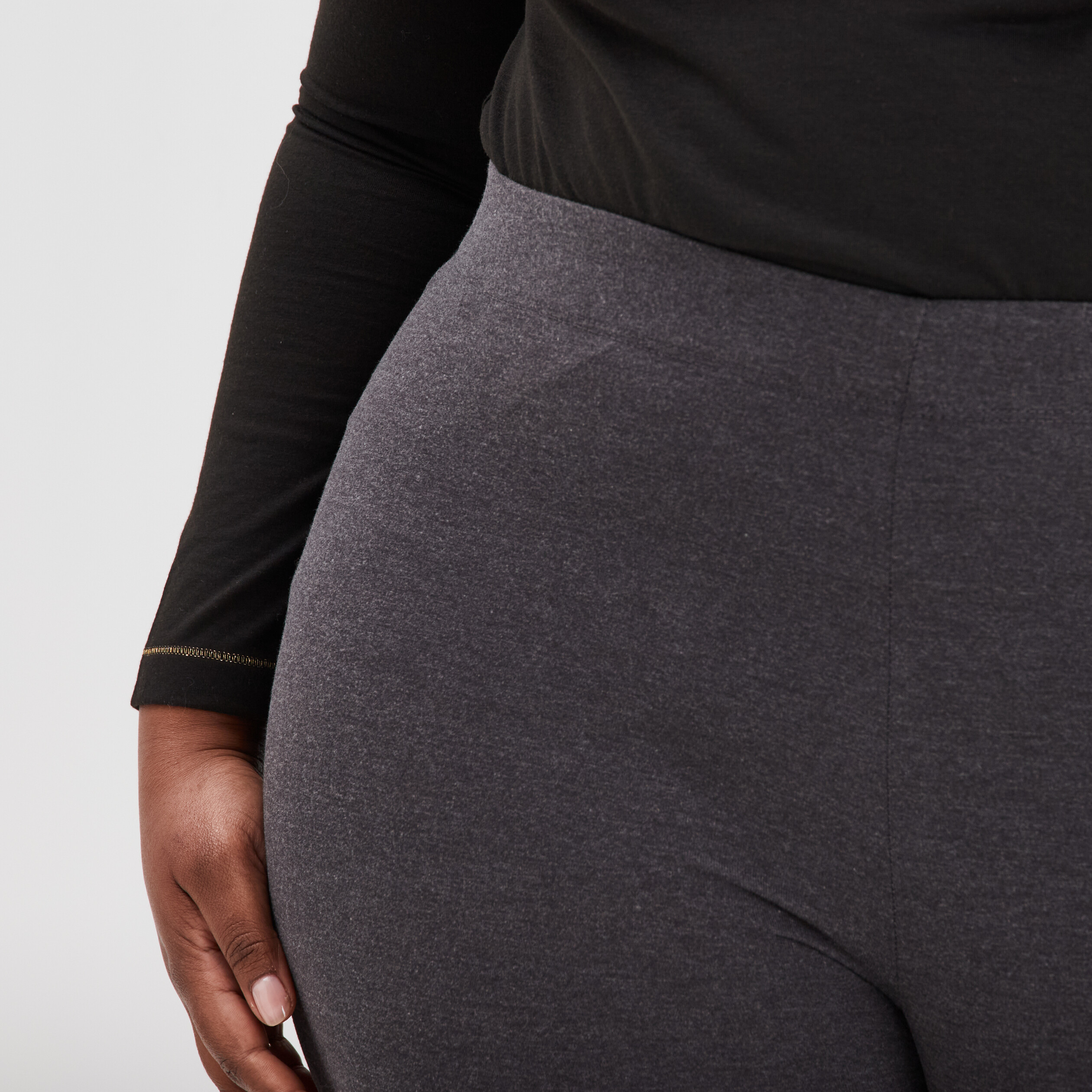 Legging gris foncé femme grande taille