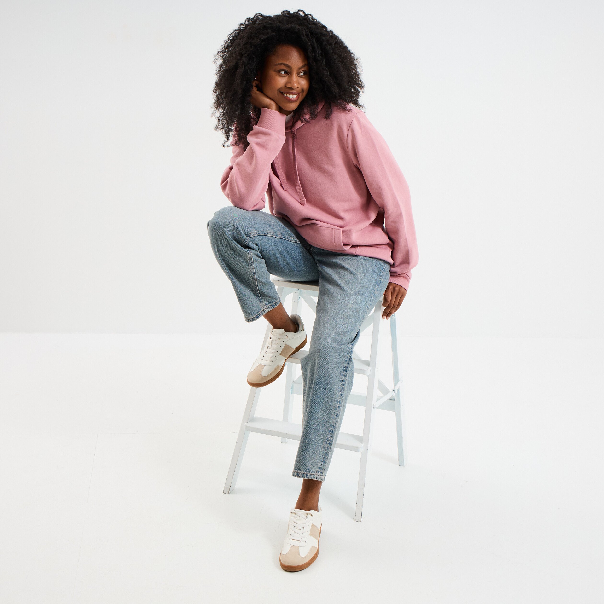 jeans mom 78eme taille haute creeks denim dirty femme Jeans mom 7/8ème taille haute Creeks denim dirty femme