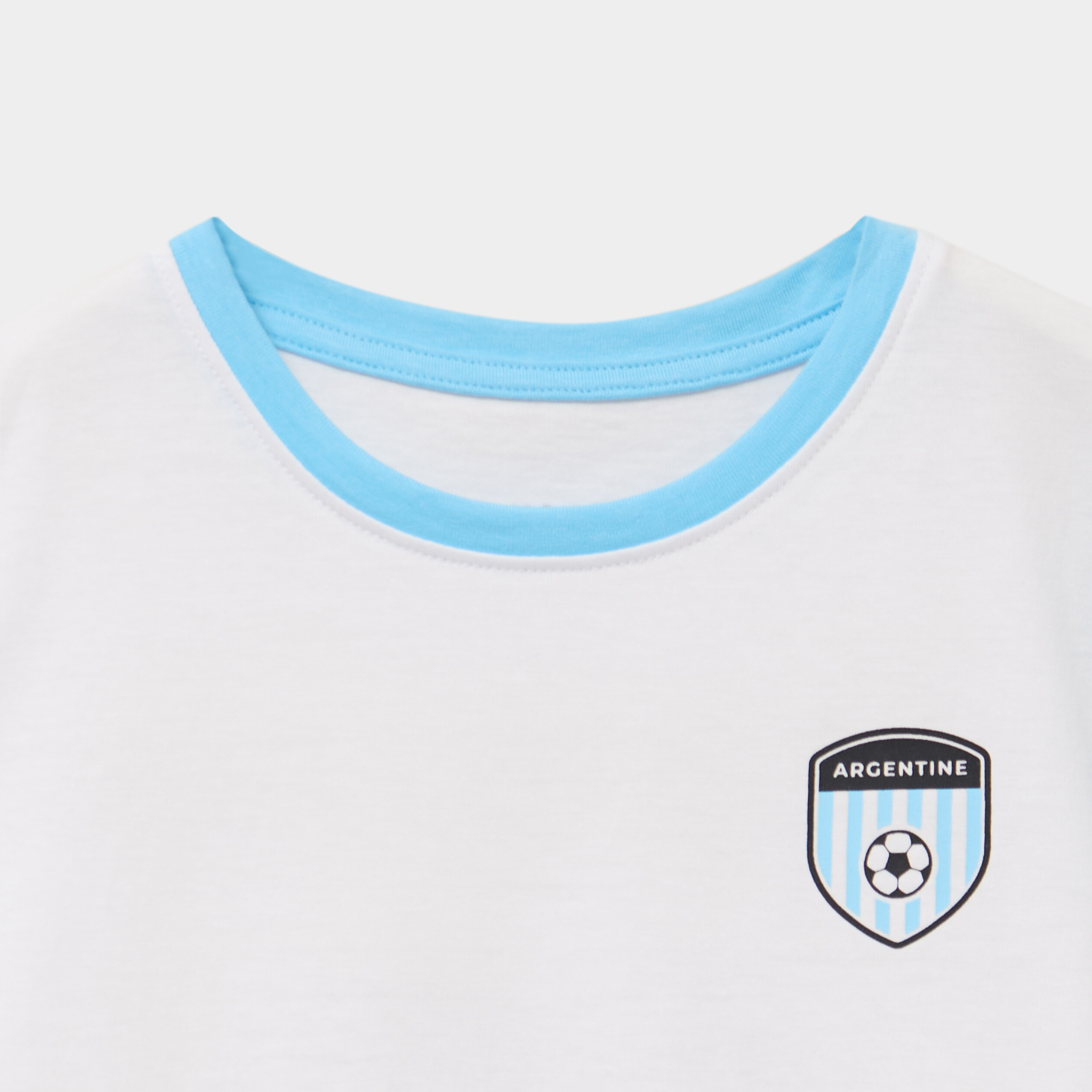 T-shirt maillot de football Argentine blanc fille