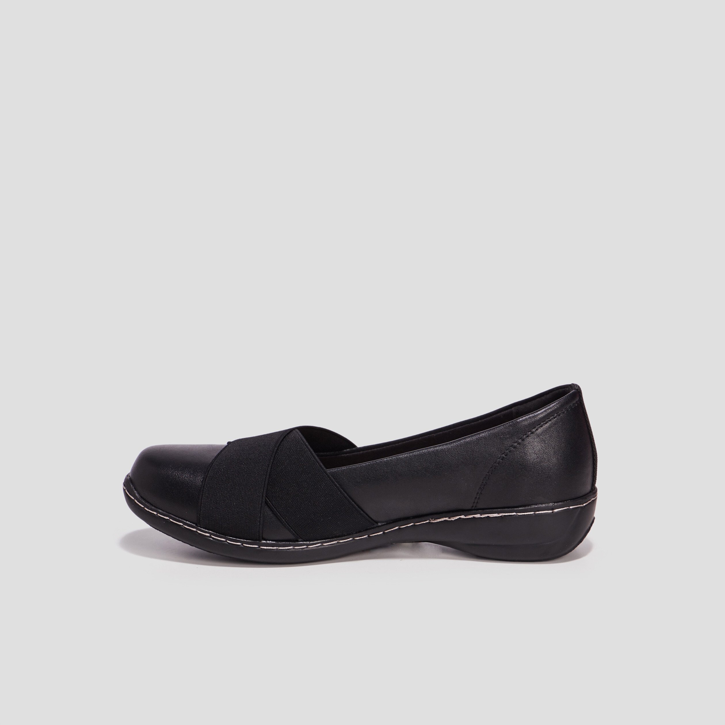 ballerines compensees en cuir noir femme Ballerines compensées en cuir noir femme