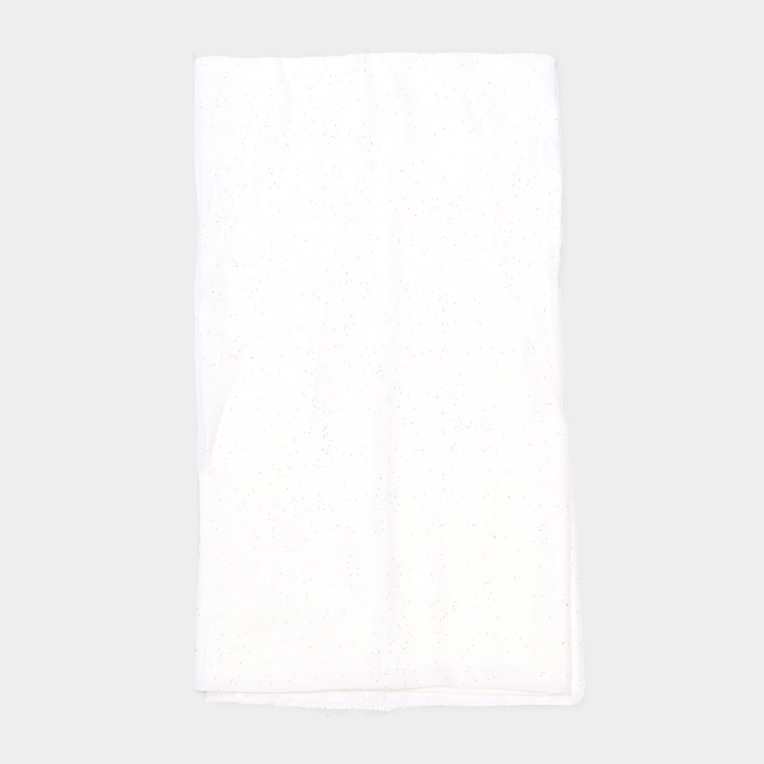 Foulard bords &agrave; franges fines ecru femme