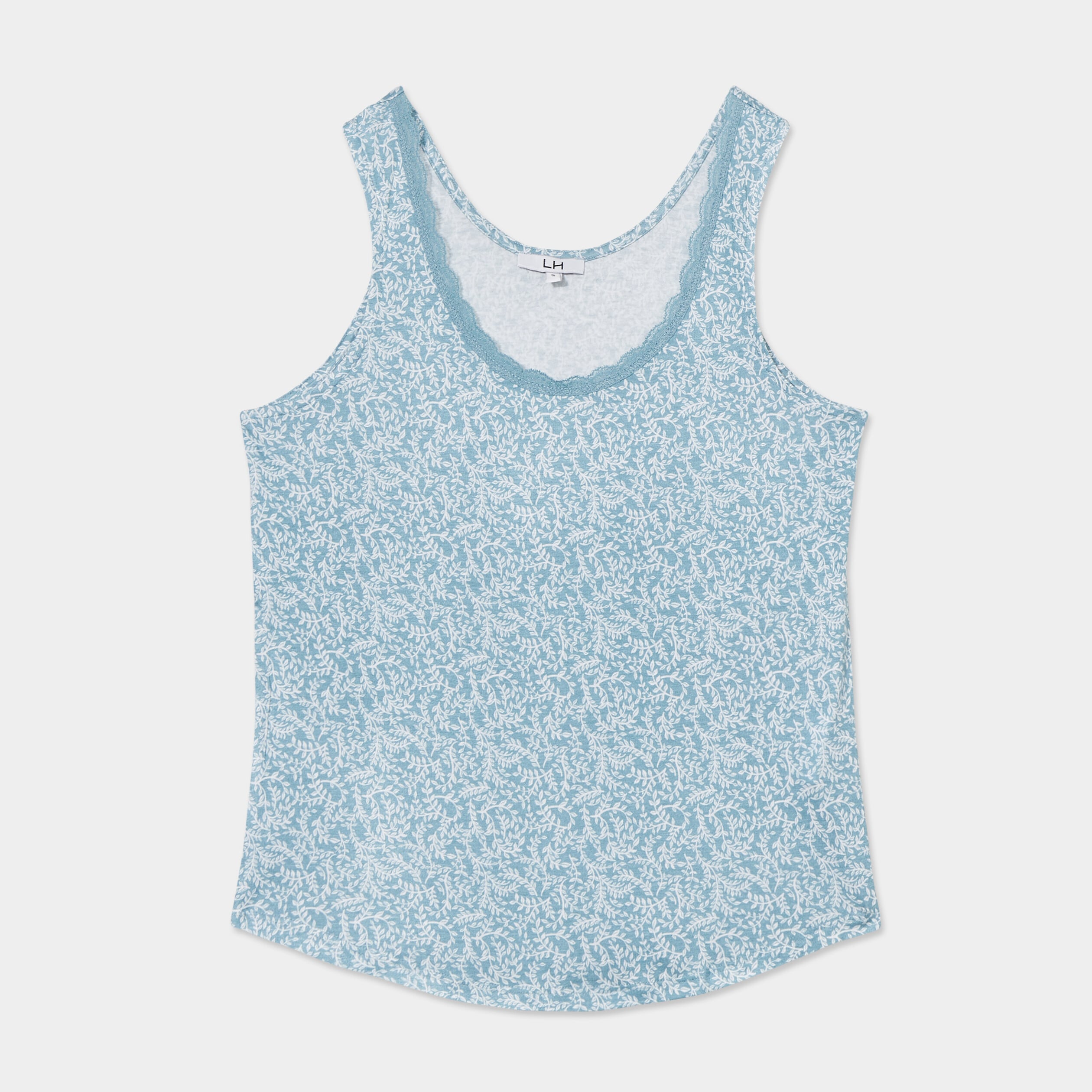 Haut de pyjama d&eacute;bardeur vert femme