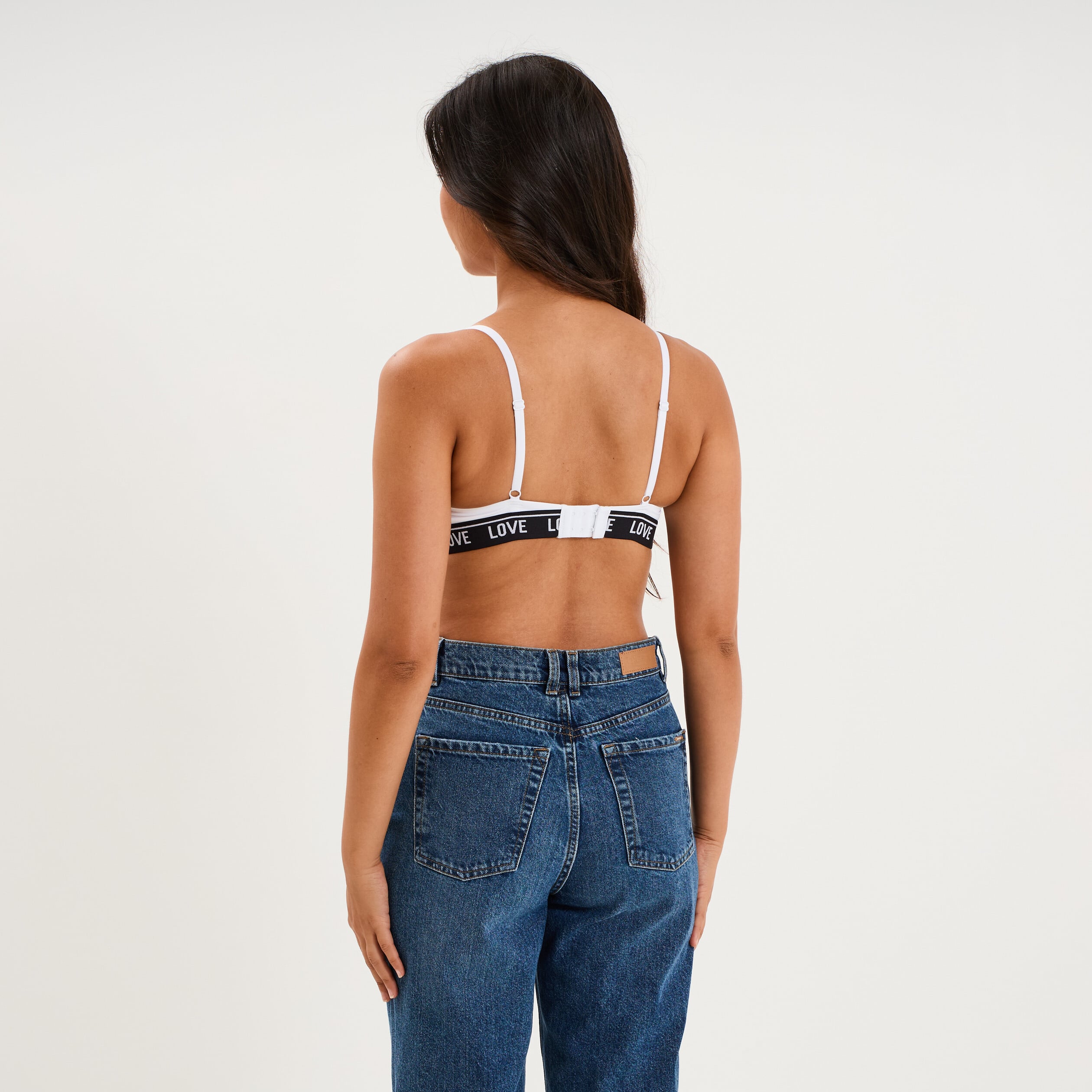 Soutien-gorge embo&icirc;tant padd&eacute; &eacute;lastiqu&eacute; blanc femme