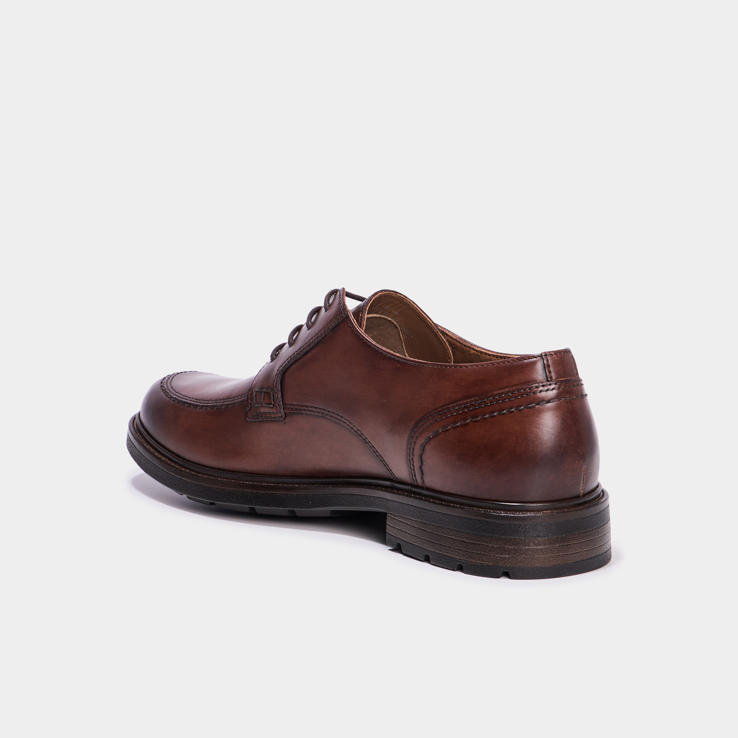 Derbies en cuir marron homme
