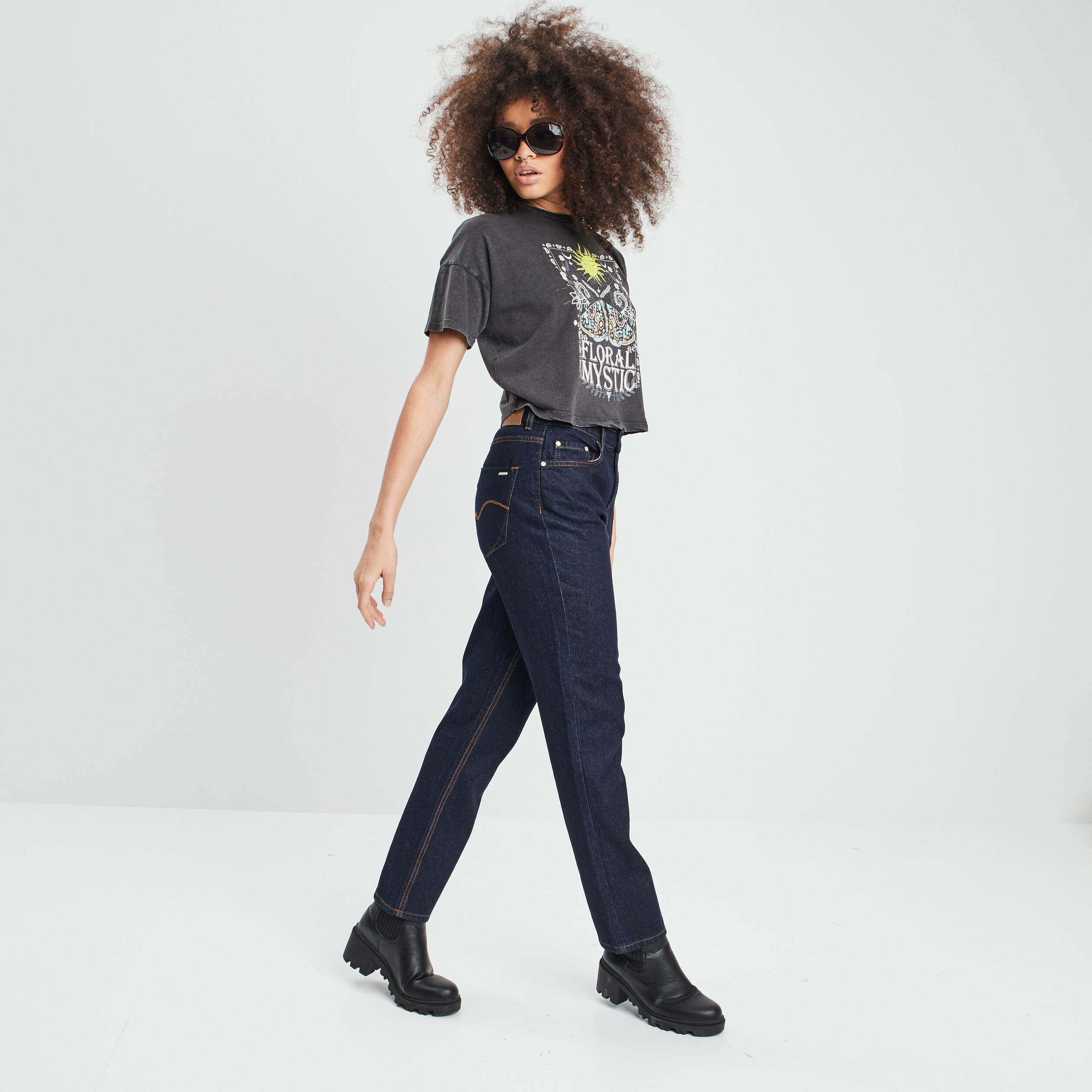 Jean straight taille cheap haute