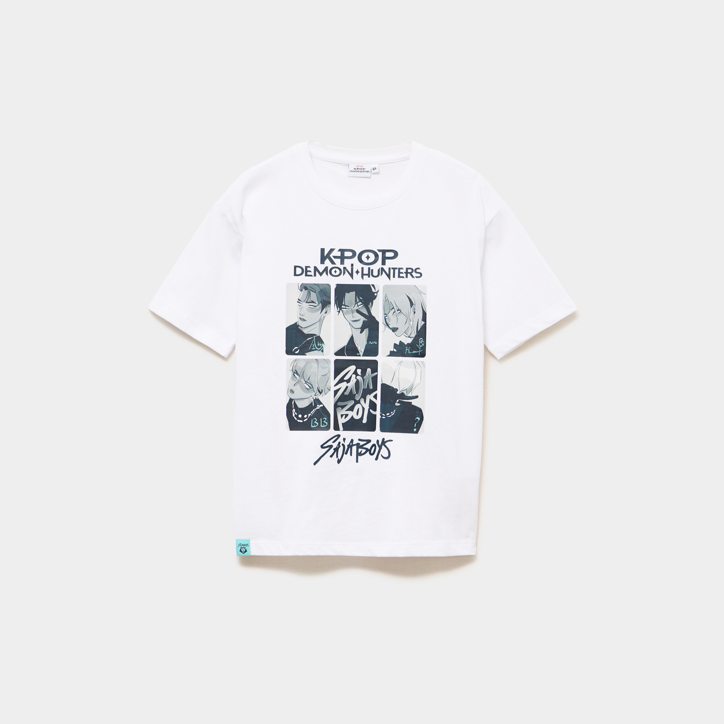 T-shirt coton K-Pop Demon Hunters blanc gar&ccedil;on