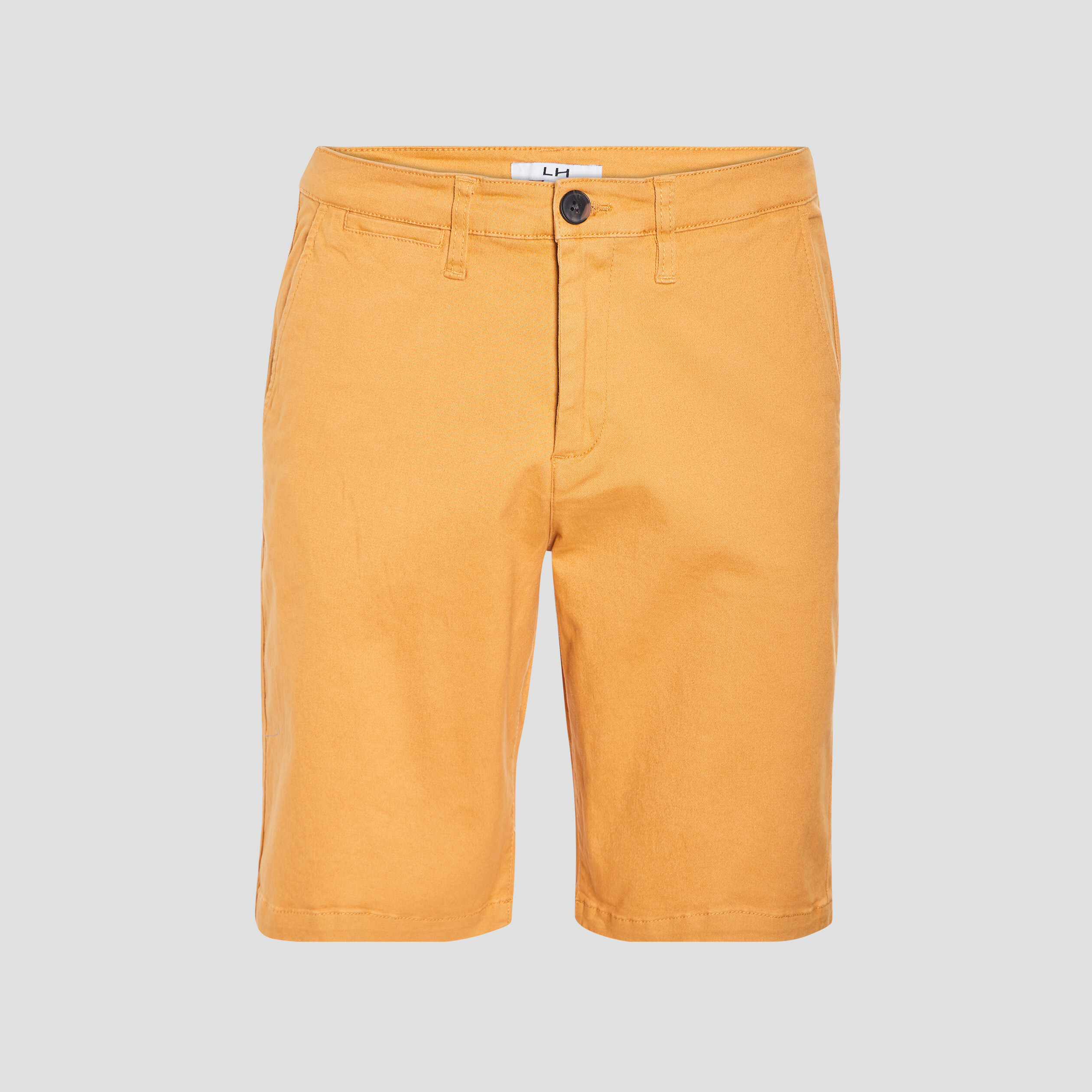 bermuda droit en coton jaune moutarde homme Bermuda droit en coton jaune moutarde homme